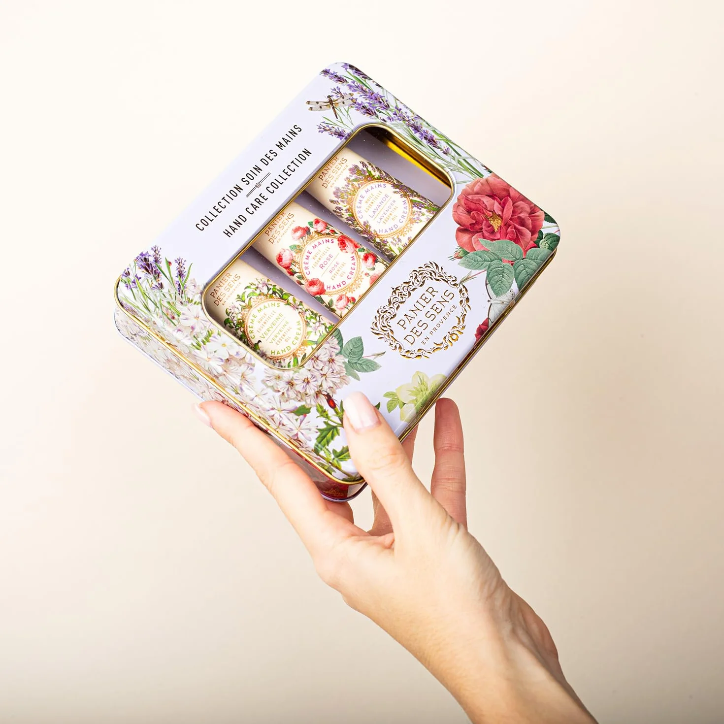 Panier des Sens Coffret Cadeau Femme Trio Crème Main Hydratante Lavande Rose Verveine 97% Ingrédients Naturels 3x30ml Made in France