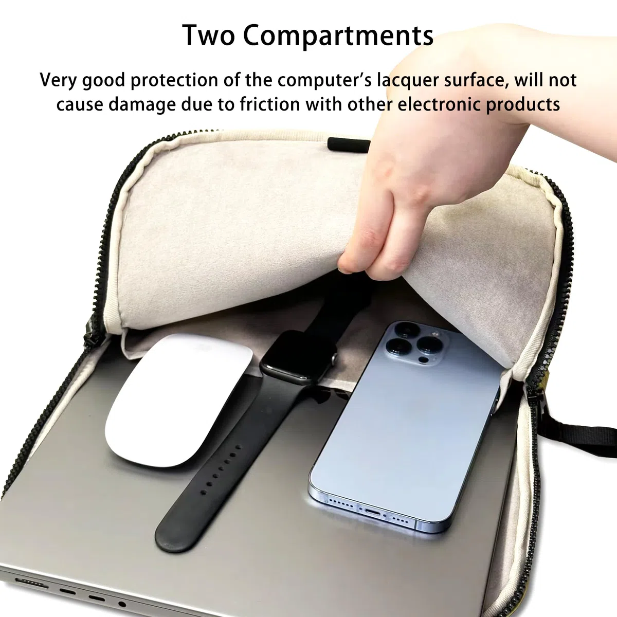 Housse pour Ordinateur Portable 13-16 Pouces- Étui Étanche Acolchada, Doux et Léger, Compatible MacBook Air M1/M2/M3, Pro 13/14", Dell XPS, HP, ASUS PC Portable 14/15.6/16 (Vert, 13 Pouces)