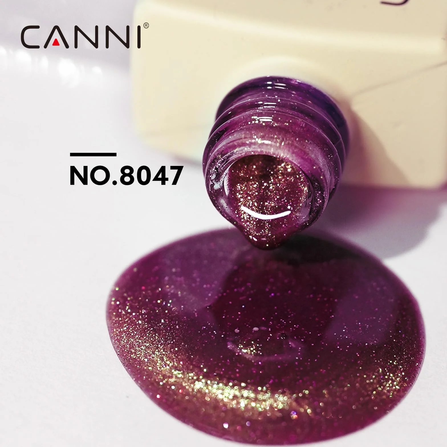 CANNI Vernis à Ongles Gel Semi Permanent Pailleté Cat Eyes Magnétique Galaxie rouge scintillante Glitter Nail Polish Soak off Manucure