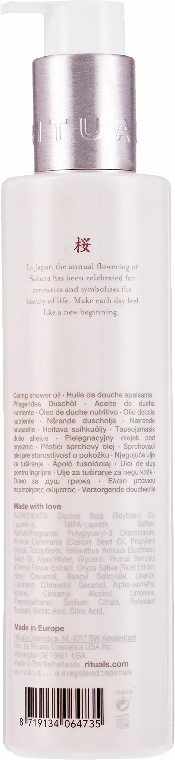 RITUALS HUILE DE DOUCHE OF SAKURA 200ML