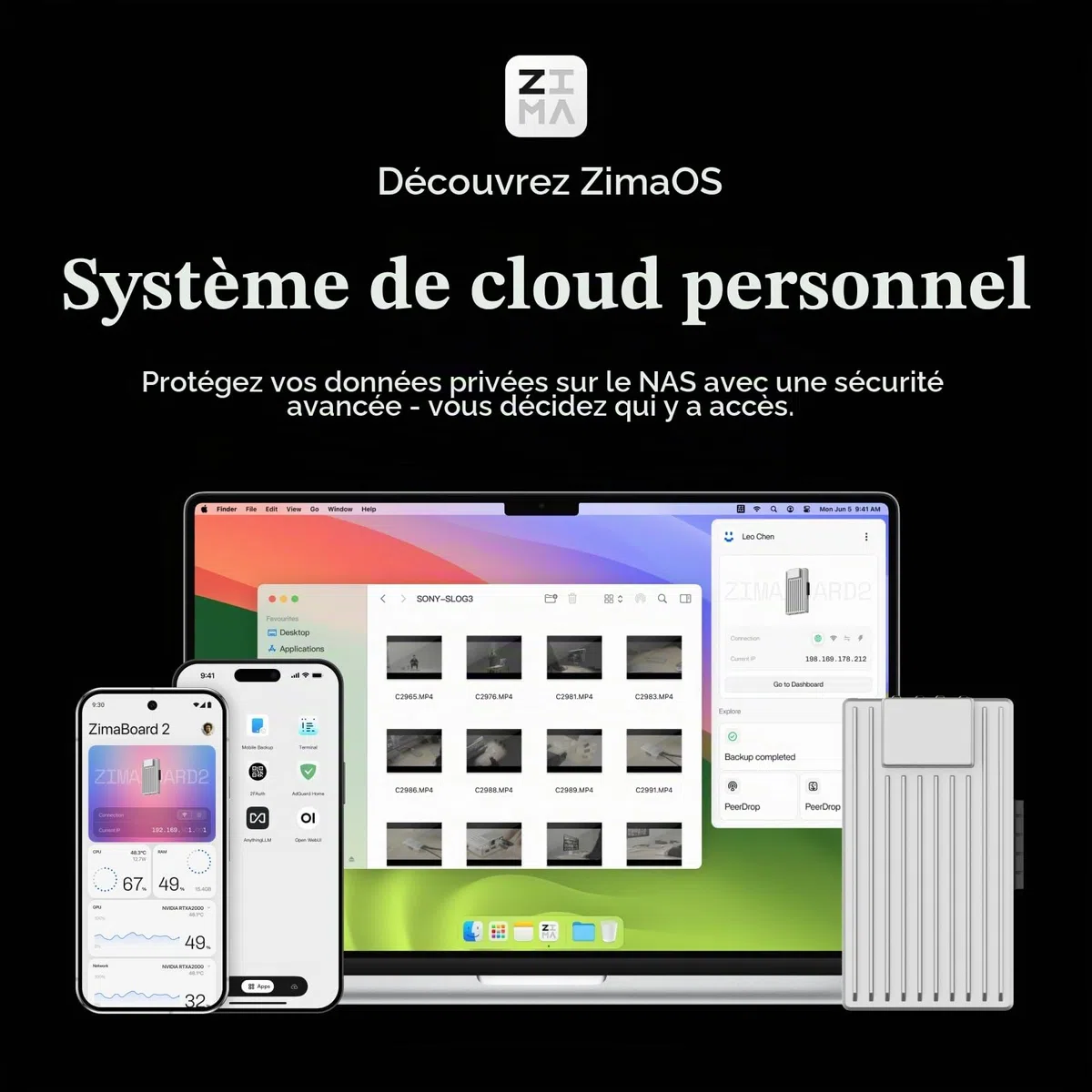 zimaboard 2 1664 Kit de démarrage Mini NAS à 2 Baies - Intel N150 16 Go LPDDR5 pour Cloud privé Personnel/Domestique et Stockage réseau Haute Vitesse (sans Disque Dur)