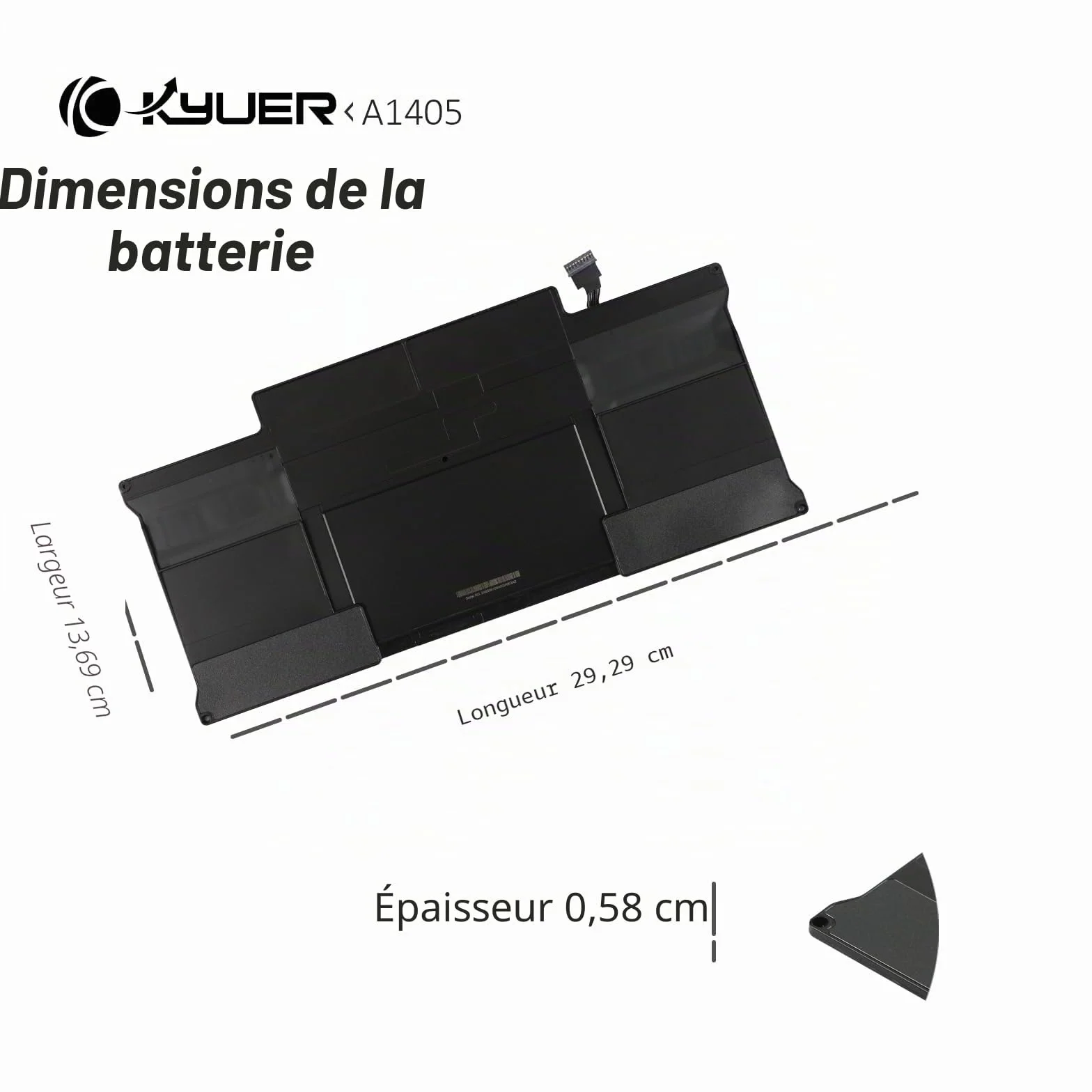 Batterie pour MacBook Air 13" A1369 A1466 2010-2017