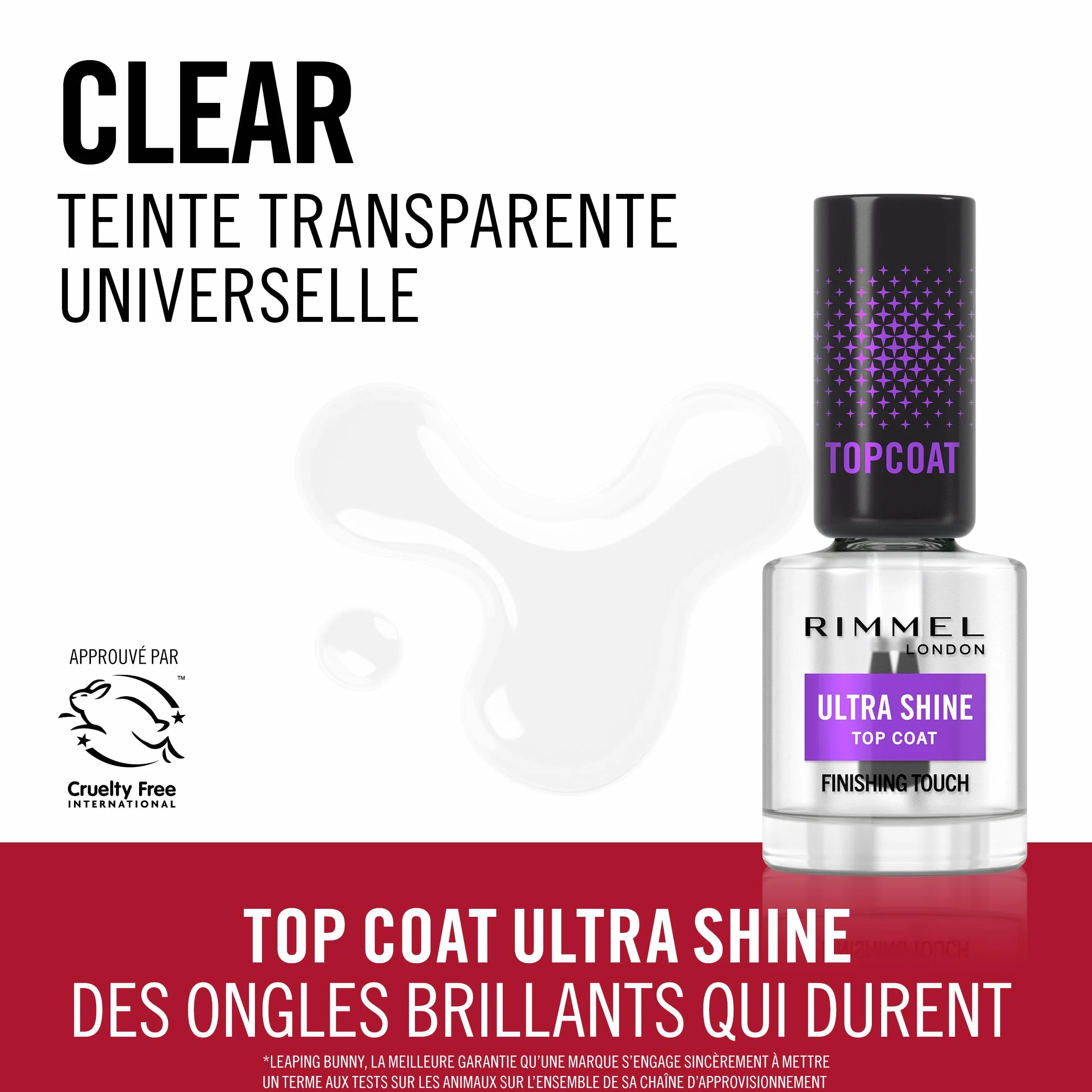 Rimmel London Ultra Shine Vernis top coat effet ultra-brillant 12 ml