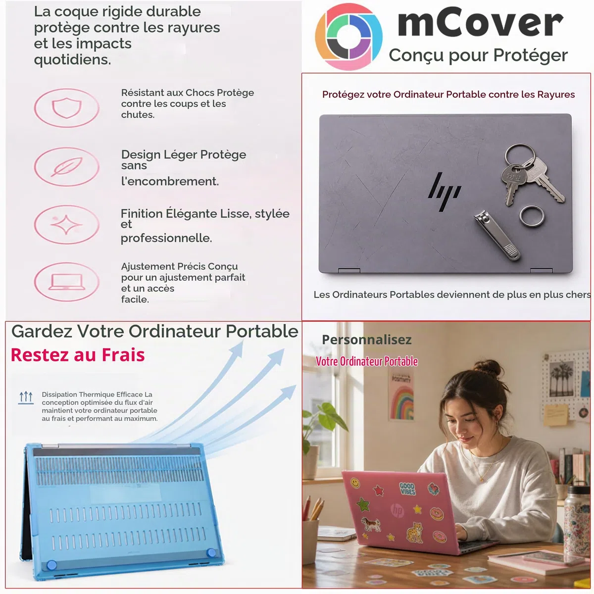 mCover Étui Uniquement Compatible avec HP OmniBook X Flip 16-ASxxxx 16-AUxxxx 16-ARxxxx 16-ARxxxx 16-BExxxx 16-BExxxx 16-CBxxxx 16-CCxxxx 2-en-1 Windows (ne Convient Pas aux Autres modèles HP) - Noir