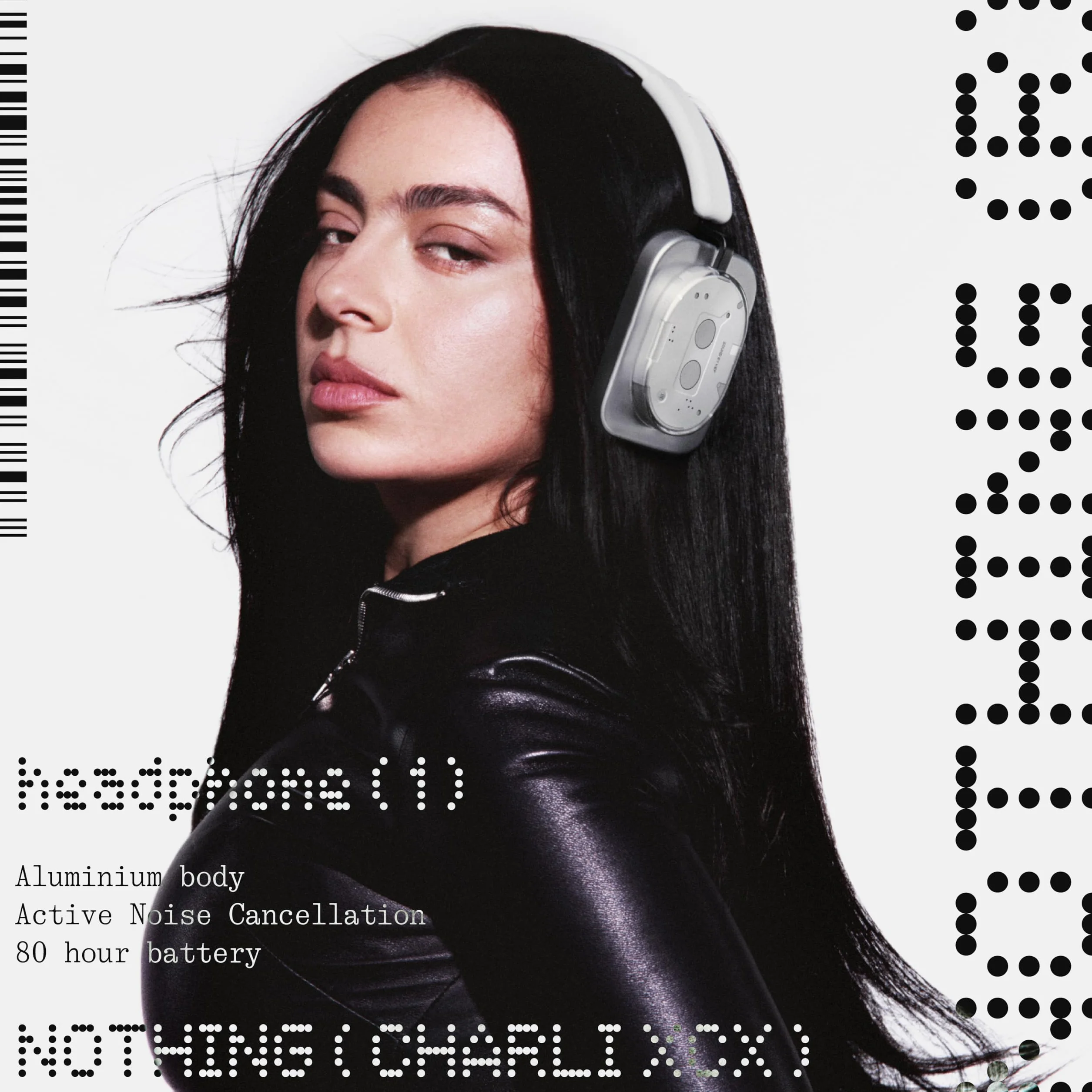 Nothing Headphone (1) Casque Circum-Aural sans Fil avec Réduction Active du Bruit, 80h Autonomie, Hi-Res, Audio Spatial, Résistant à l’Eau – Blanc