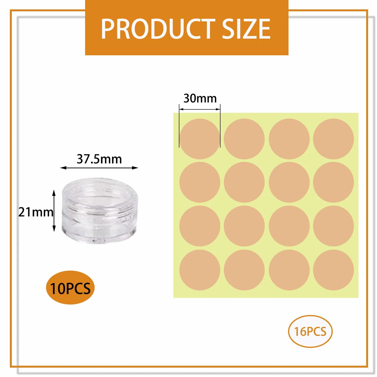 Pots Cosmétiques Vides en Plastique Clair 10g 10ml Lot de 10 pour Lotion Crème Maquillage
