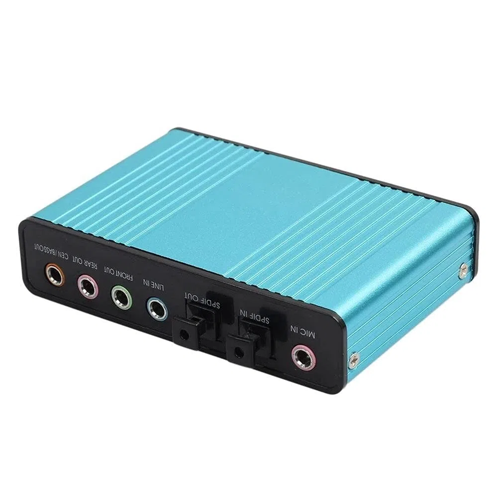 Carte Son Externe Optique USB 6 canaux 5.1 pour Ordinateur Portable, Carte Son Externe USB Professionnelle