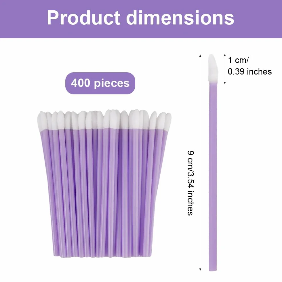 Pinceaux à Lèvres Jetables 400 Pièces, Applicateur Rouge à Lèvres Jetable, Outil de Maquillage Parfait