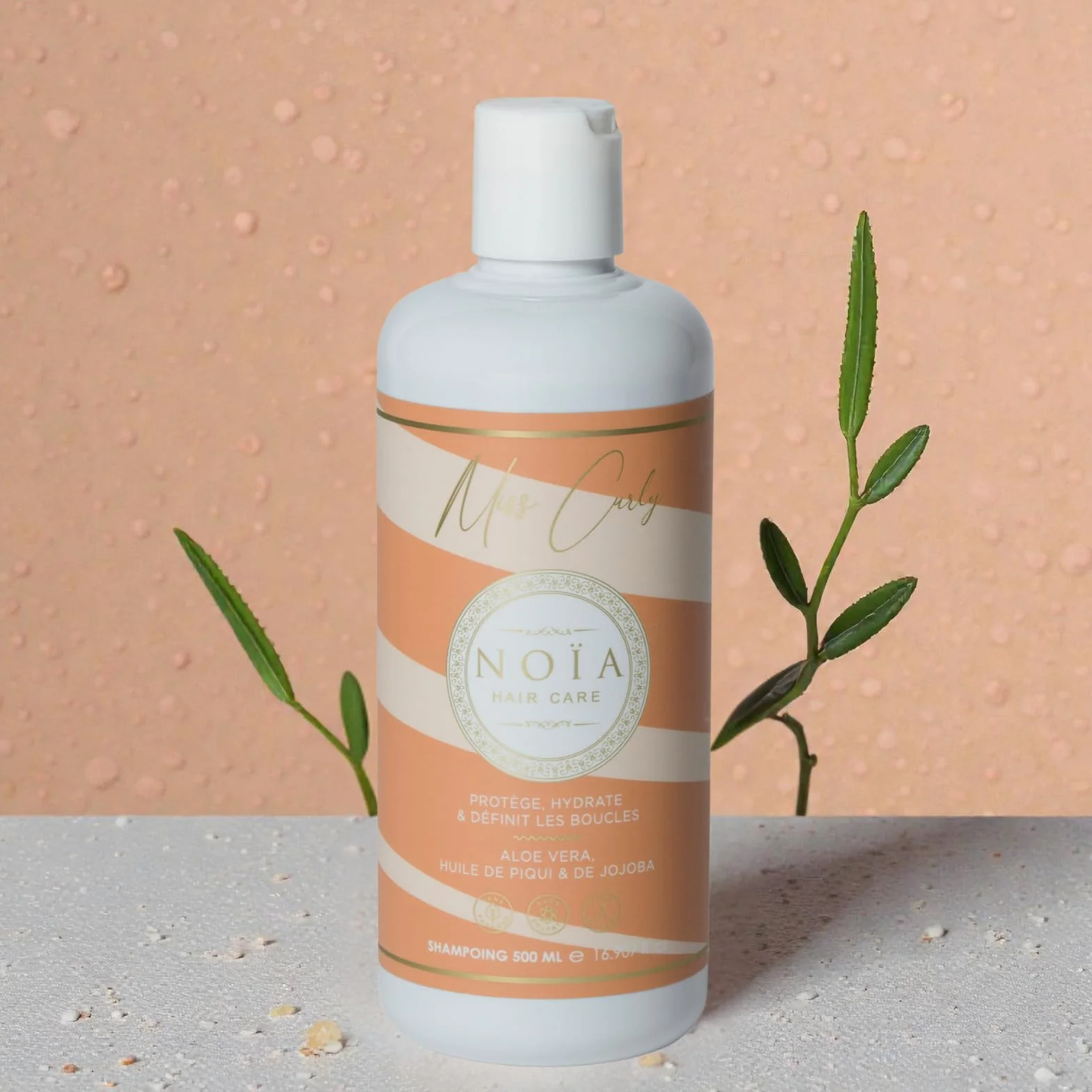 NOÏA HAIR Coffret Trio Professionnel CURLY Shampoing Masque Sérum 500ml 250ml Cheveux Bouclés Frisés Crépus