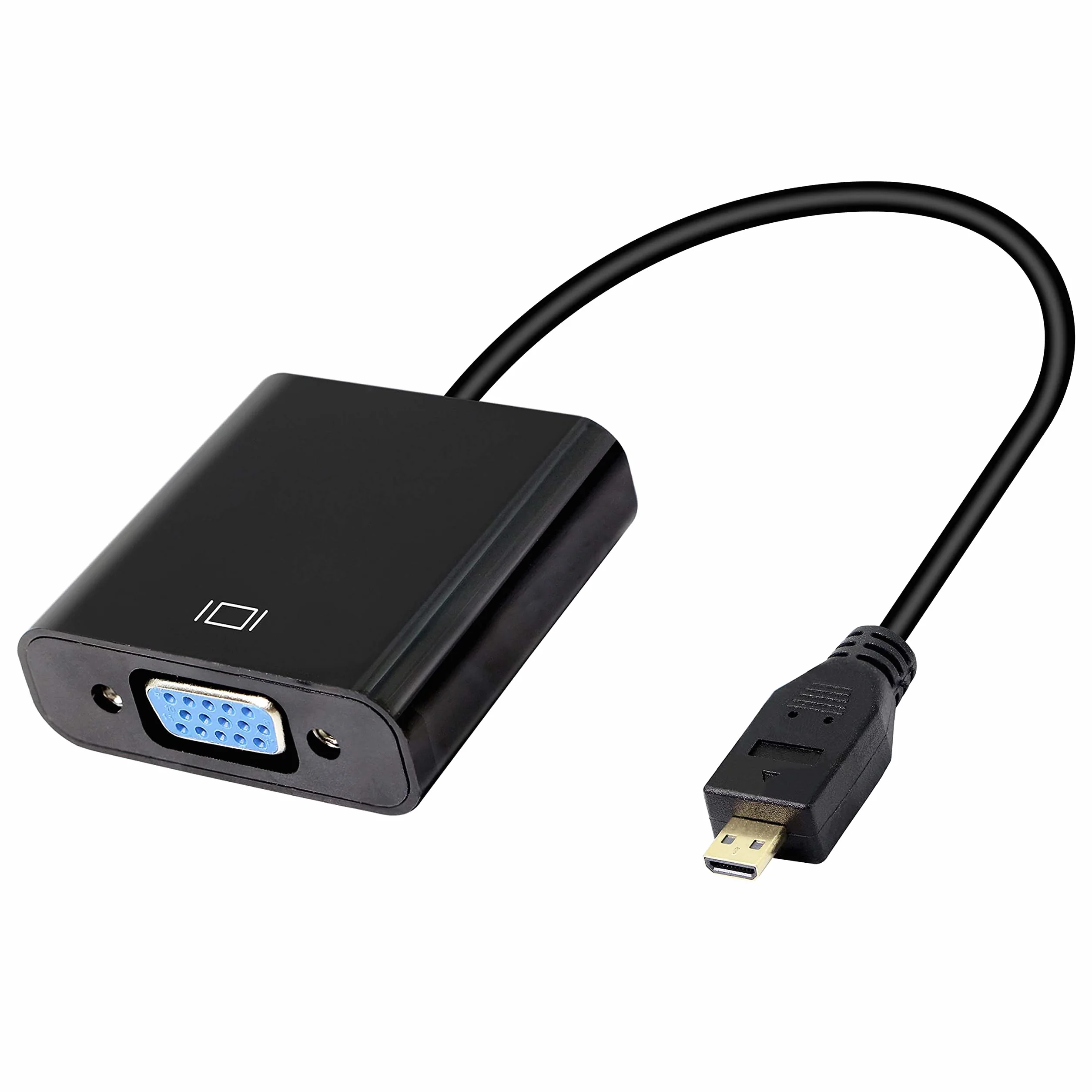 Adaptateur audio Micro HDMI vers VGA 1080p Full HD mâle vers femelle