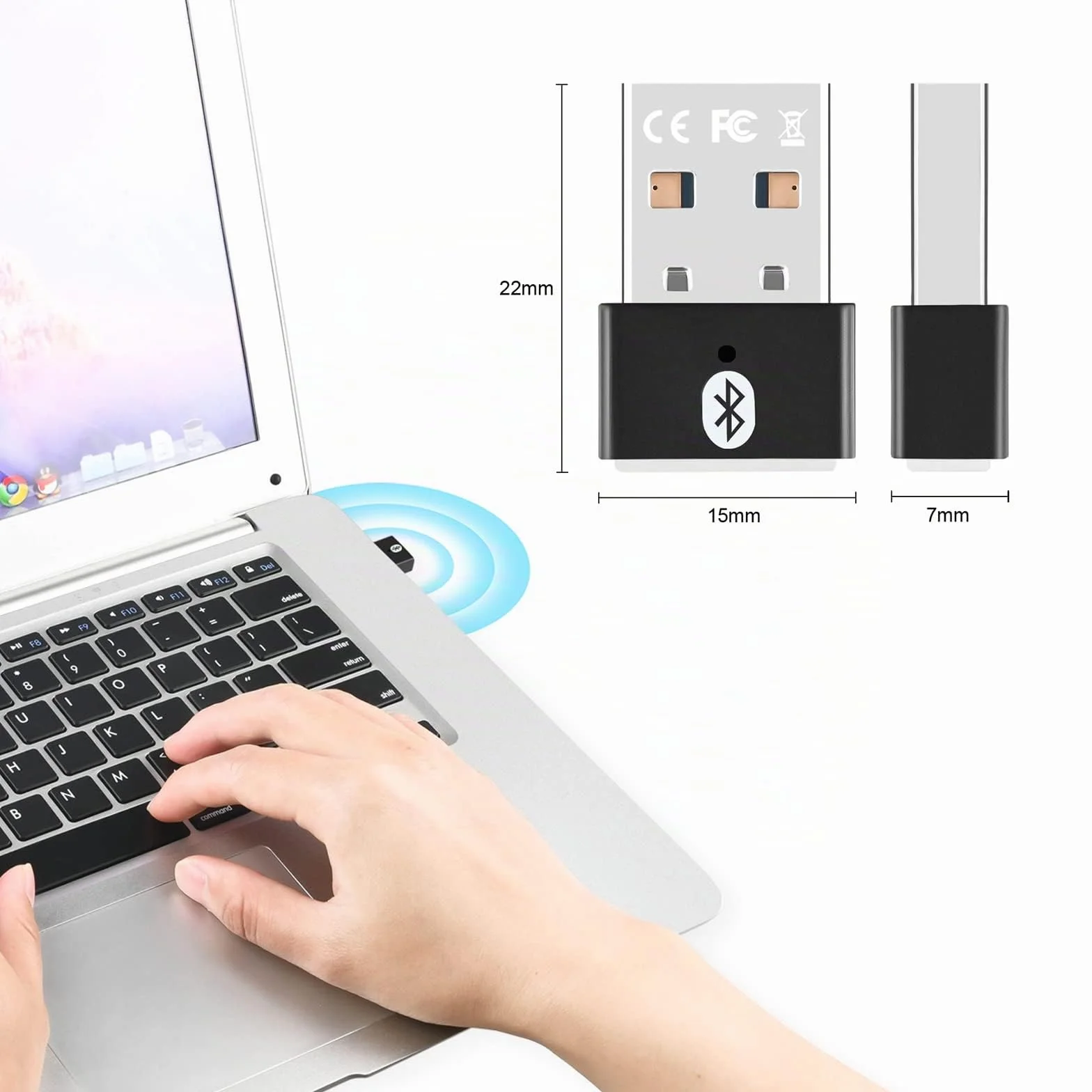 Dongle Bluetooth 5.3 Cle Bluetooth pour PC Faible Latence Compatible Windows 11/10/8.1/7 USB