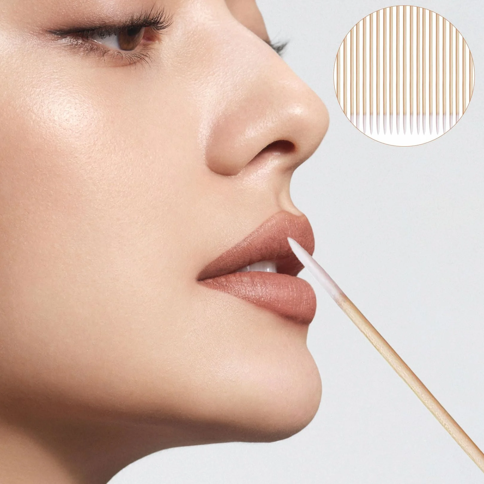 Cotons-Tiges Microblading 10 cm Bâtons en Bois pour Sourcils, Maquillage, Tatouage