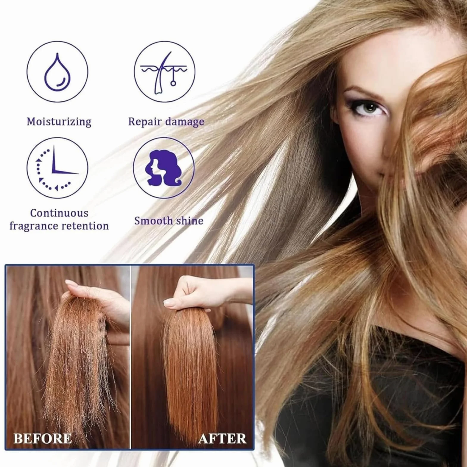 Lumino Liss sans Formol Crème lissante Cheveux Lisses et Soyeux sans frisottis Brillance Longue durée