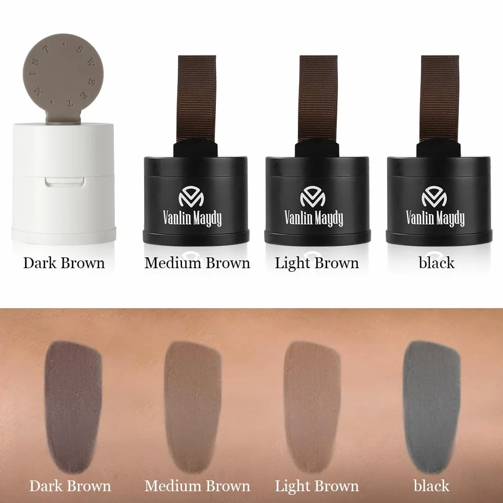 Poudre de Racine de Cheveux, Hair Root Concealer, Couvre-Racines Noirs pour Cheveux