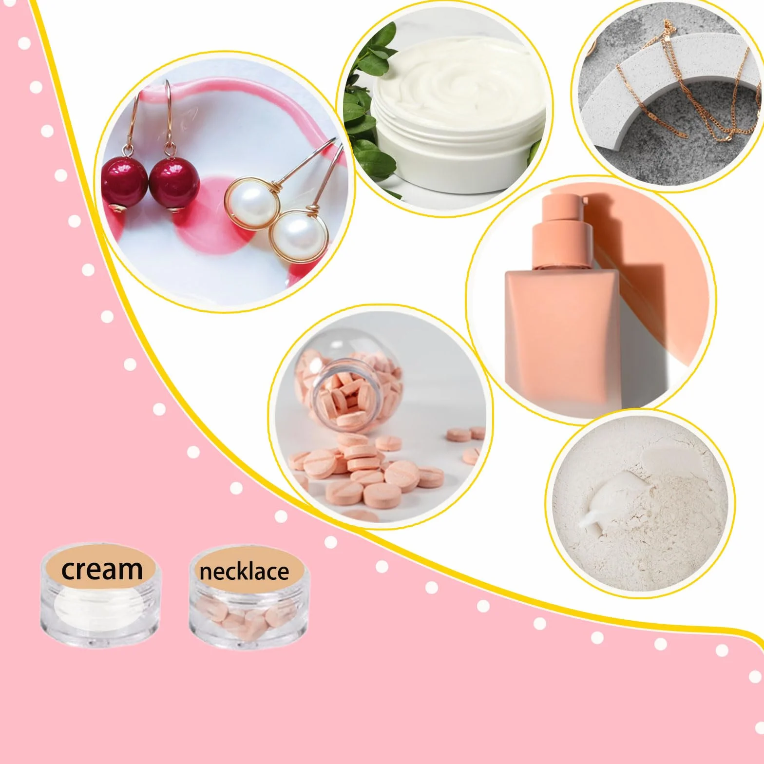 Pots Cosmétiques Vides en Plastique Clair 10g 10ml Lot de 10 pour Lotion Crème Maquillage