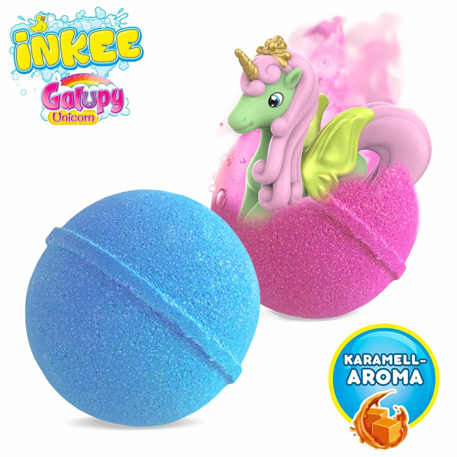 GALUPY UNICORN INKEE Bombes de Bain Enfant 5 Pièces avec Surprise Jouet Licorne