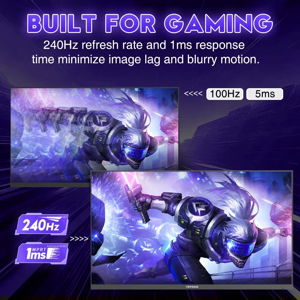 Viewedge Moniteur Gaming 24" 240Hz 1ms FHD 1920 × 1080