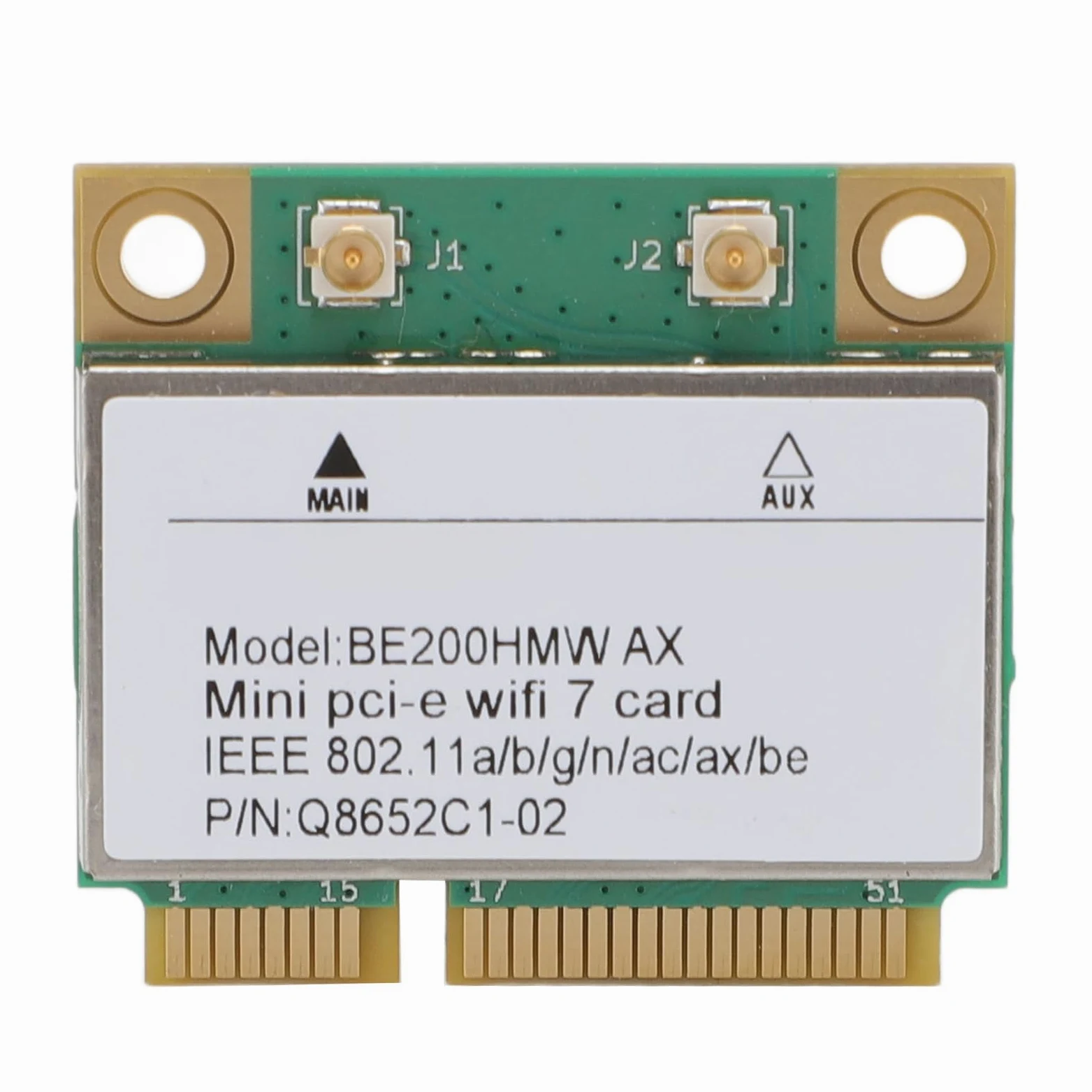 Carte réseau Mini PCI E WiFi 7, bande 8 774 Mbps avec module BT 5.4, pour Linux, pour Chrome OS (avec antenne)
