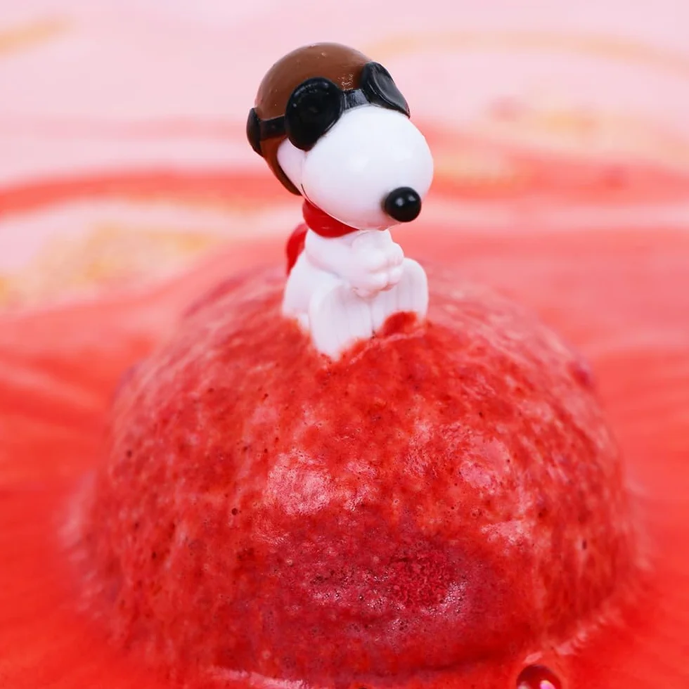 ZIMPLI Grande Bombe de Bain Surprise Peanuts Figurine Snoopy à Collectionner Cadeau Sac de Fête