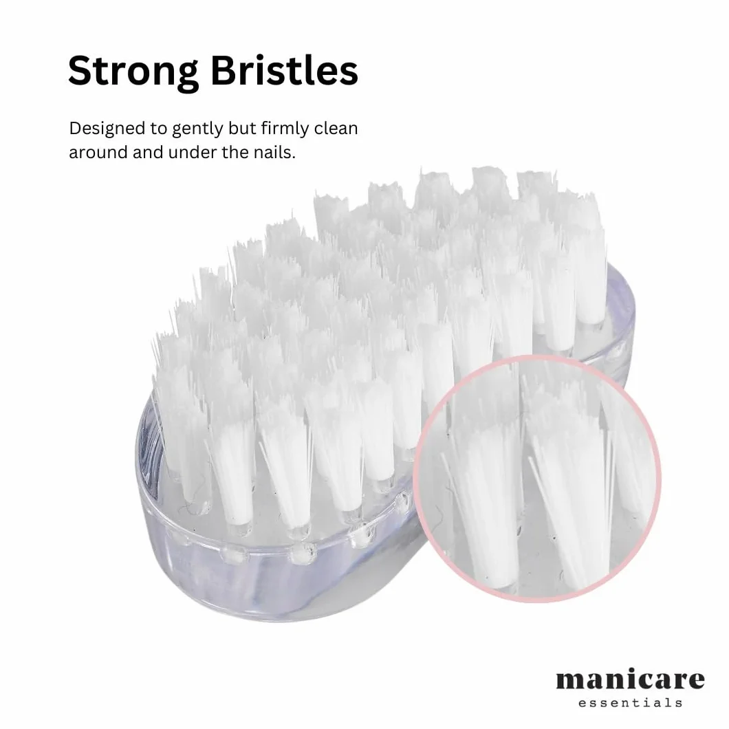 Manicare Brosse à ongles en plastique hygiénique poils solides fermes nettoyer saleté graisse sous ongles mains pieds