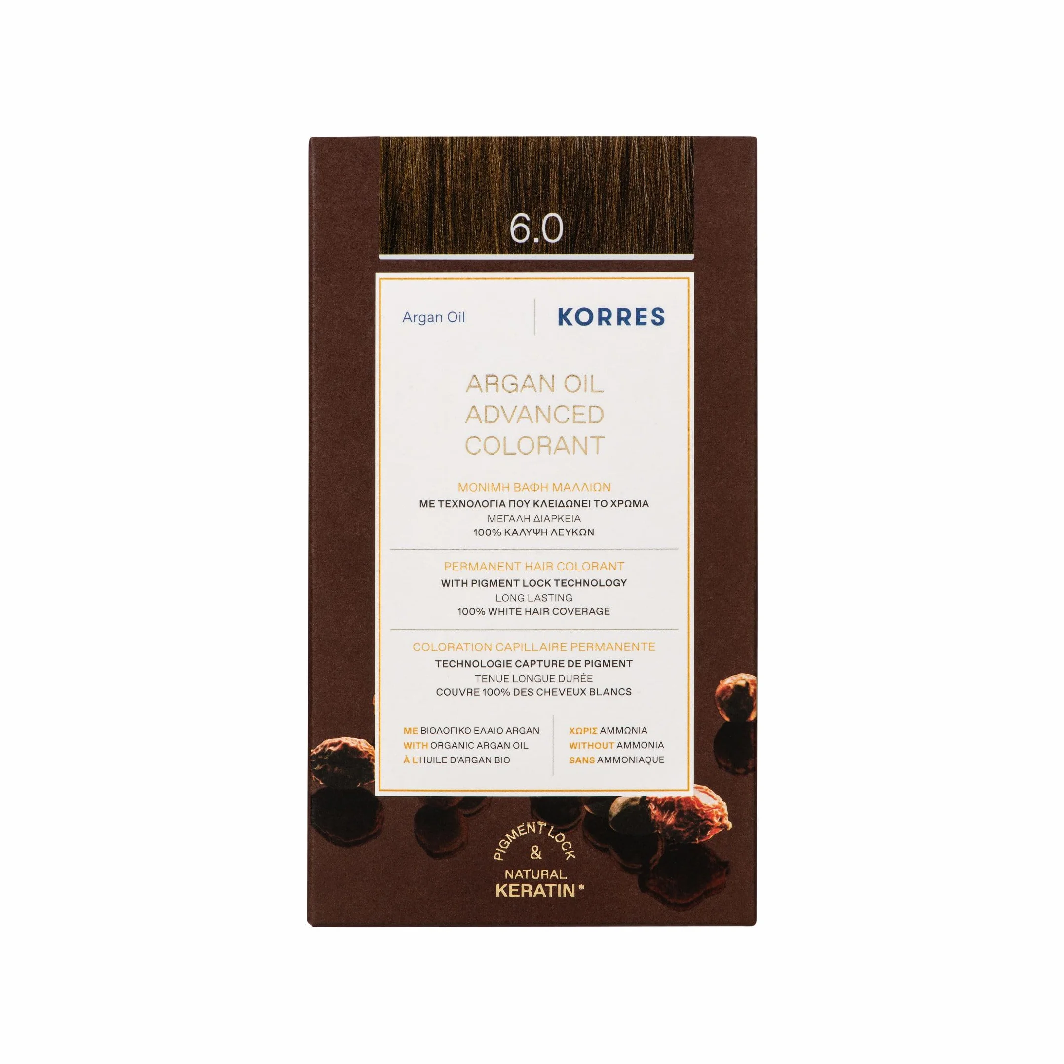 KORRES Coloration Permanente aux Extraits Végétaux 6.0 Blond foncé Sans Ammoniaque Sans PPD