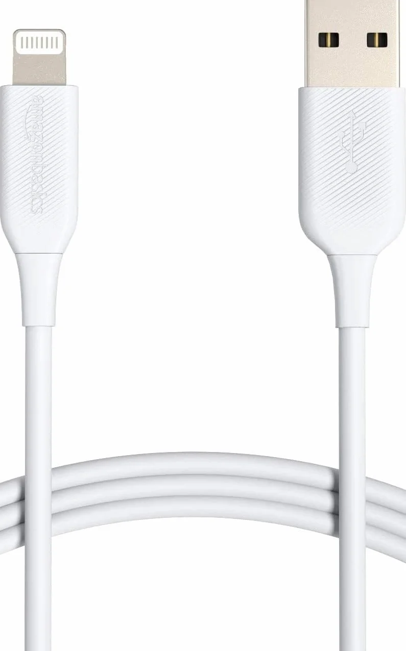 Amazon Basics Câble USB A vers Lightning certifié MFi pour iPhone Blanc 0.9 m