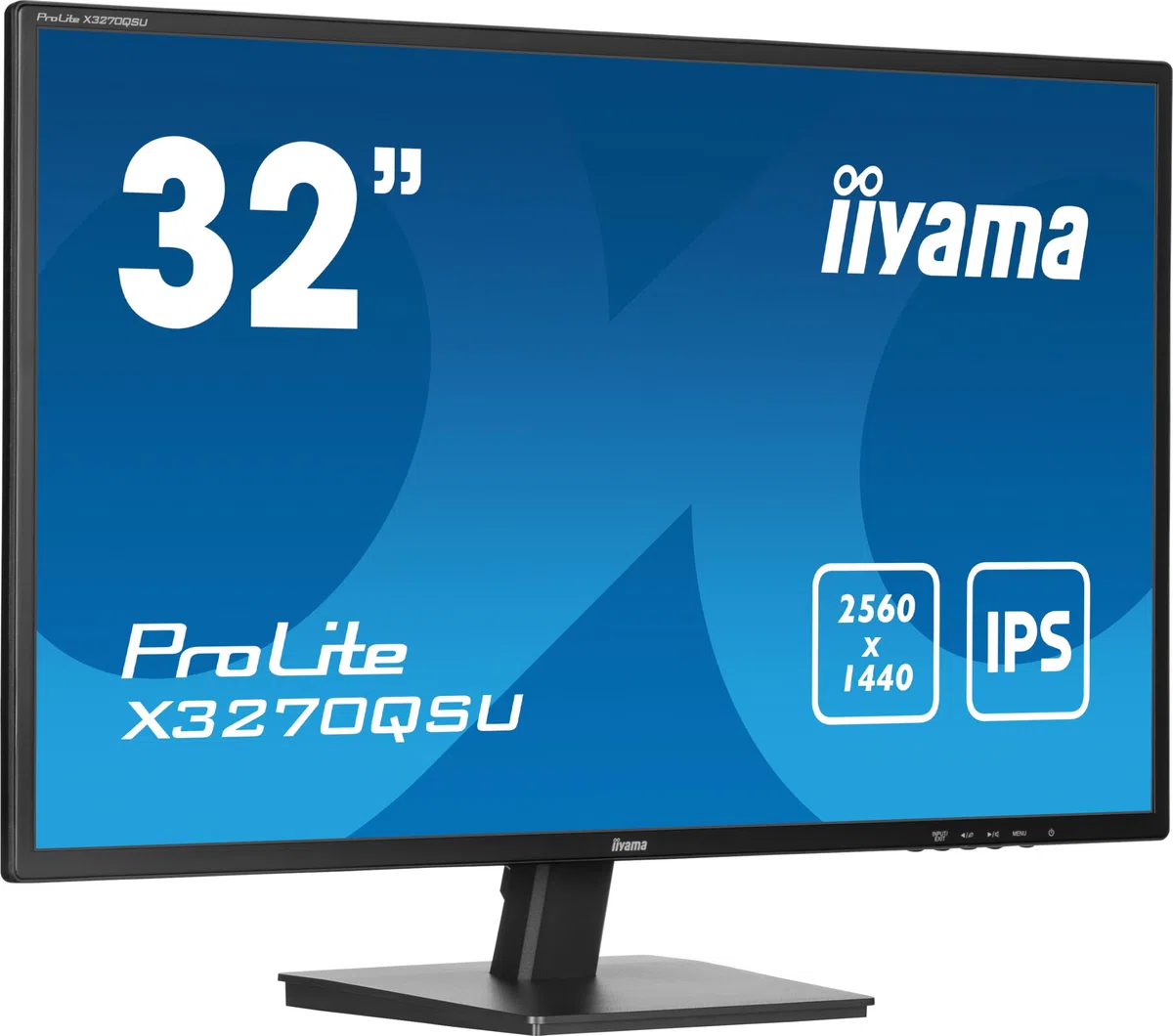 Iiyama Ecran 31,5 Noir 3ms Dalle IPS 2560x1440 100Hz 250 CD/m² 2xHDMI 1xDisplayPort 3xUSB HUB (3.2) HPs VESA 100x100 X3270QSU-B1