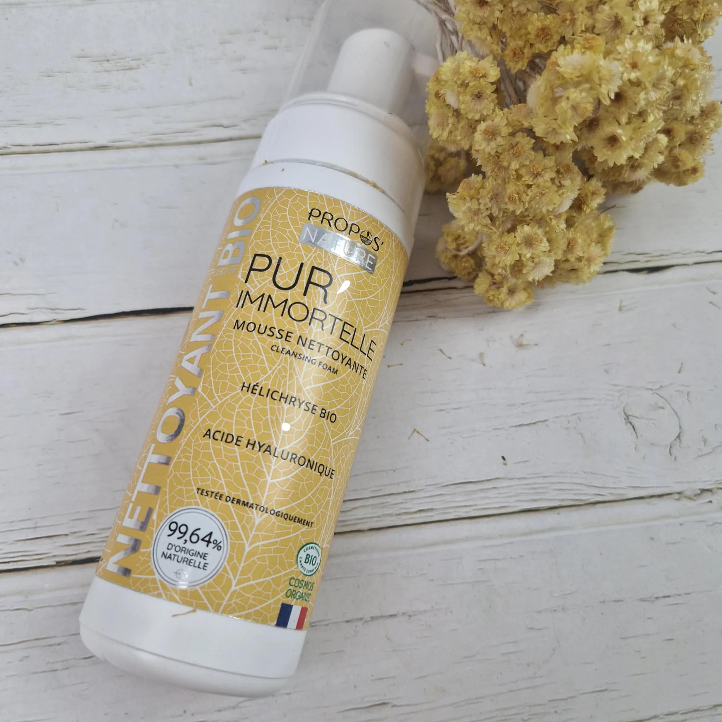 Mousse Nettoyante Pur'Immortelle Bio Démaquillant Anti-Âge 150ml PROPOS'NATURE