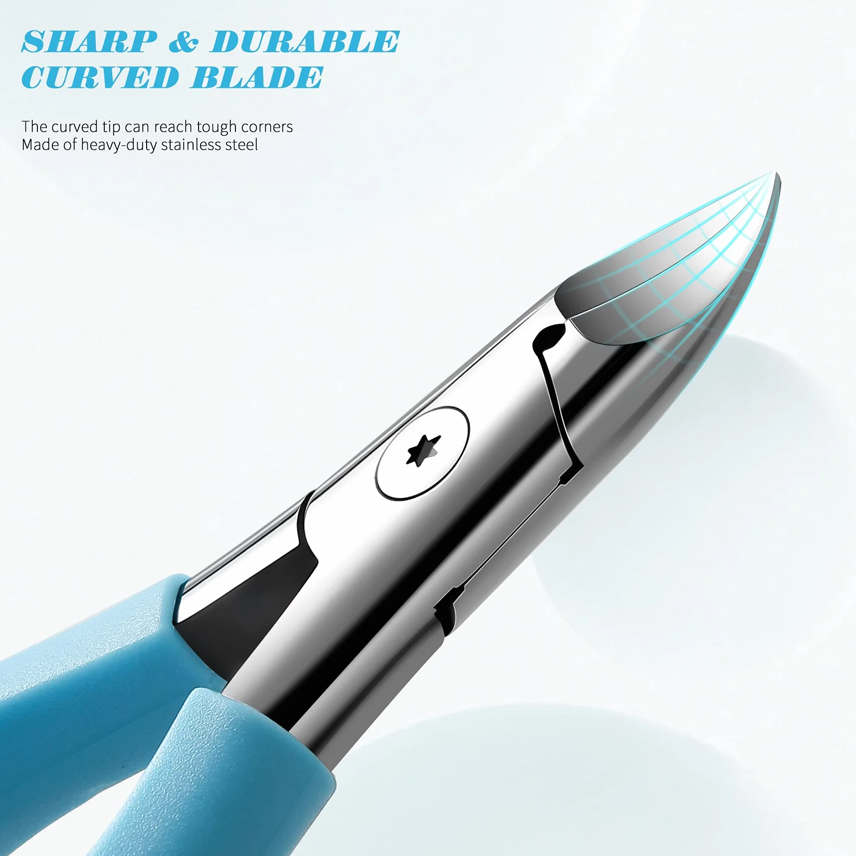 FVION Pince Coupe Ongle Professionnel Acier Inoxydable Poignée Souple Précision Ongles Incarné