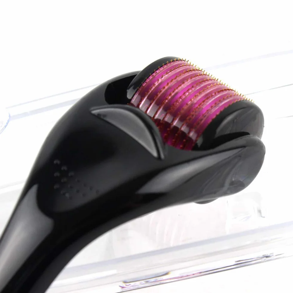 Derma Roller 540 Titane Micro Aiguilles 3.0mm Soin Peau Visage Rides Perte Cheveux Professionnel