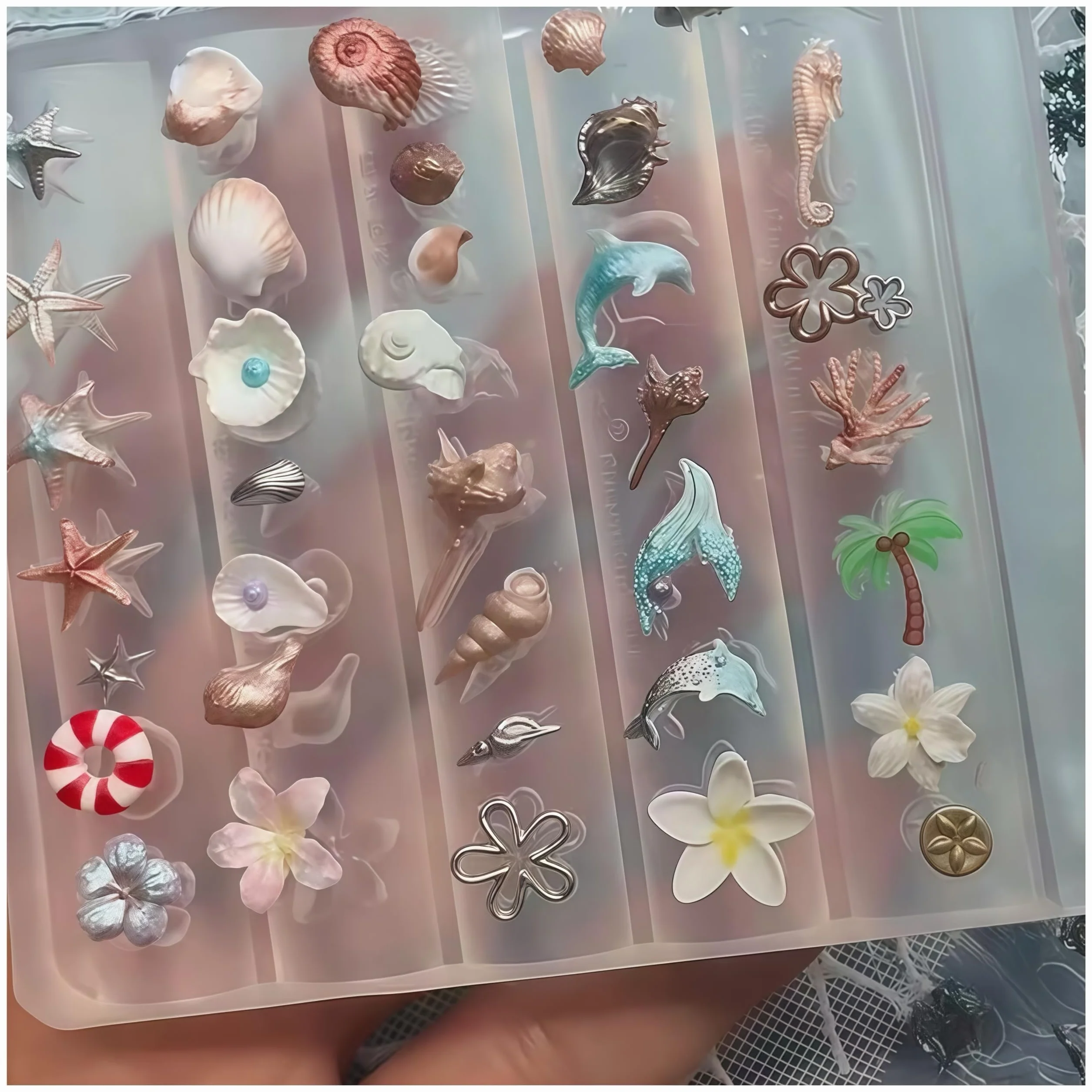 Moule en 3D Ongle Nail Art Résine DIY Accessoires Style Océanique