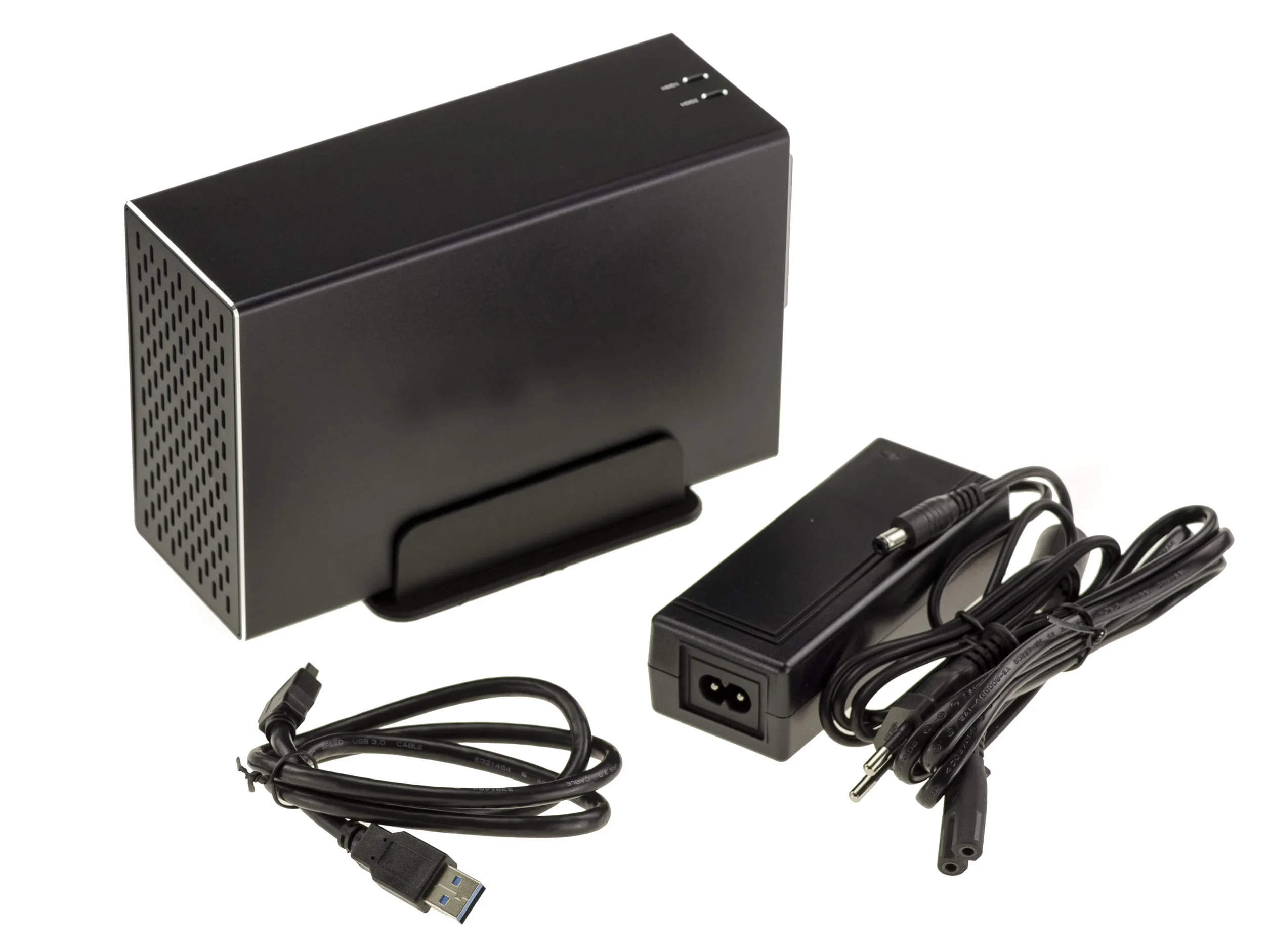 KALEA-INFORMATIQUE Boîtier Raid USB 3.0 pour 2 disques SATA | Boîtier baie USB 3.0 5 Gbit/s pour deux disques SATA, capacité jusqu'à 32 To et RAID matériel 0/1/0+1.