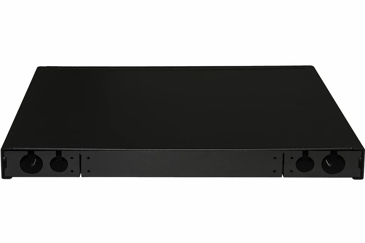 LINK Panneau Fibre Optique LK24LC4 avec adaptateurs LC Duplex OM4 Design Amovible et inclinable Couleur Noir Dimensions 43x28x4,2 cm Unité 1 pour Armoire Rack 19 Pouces