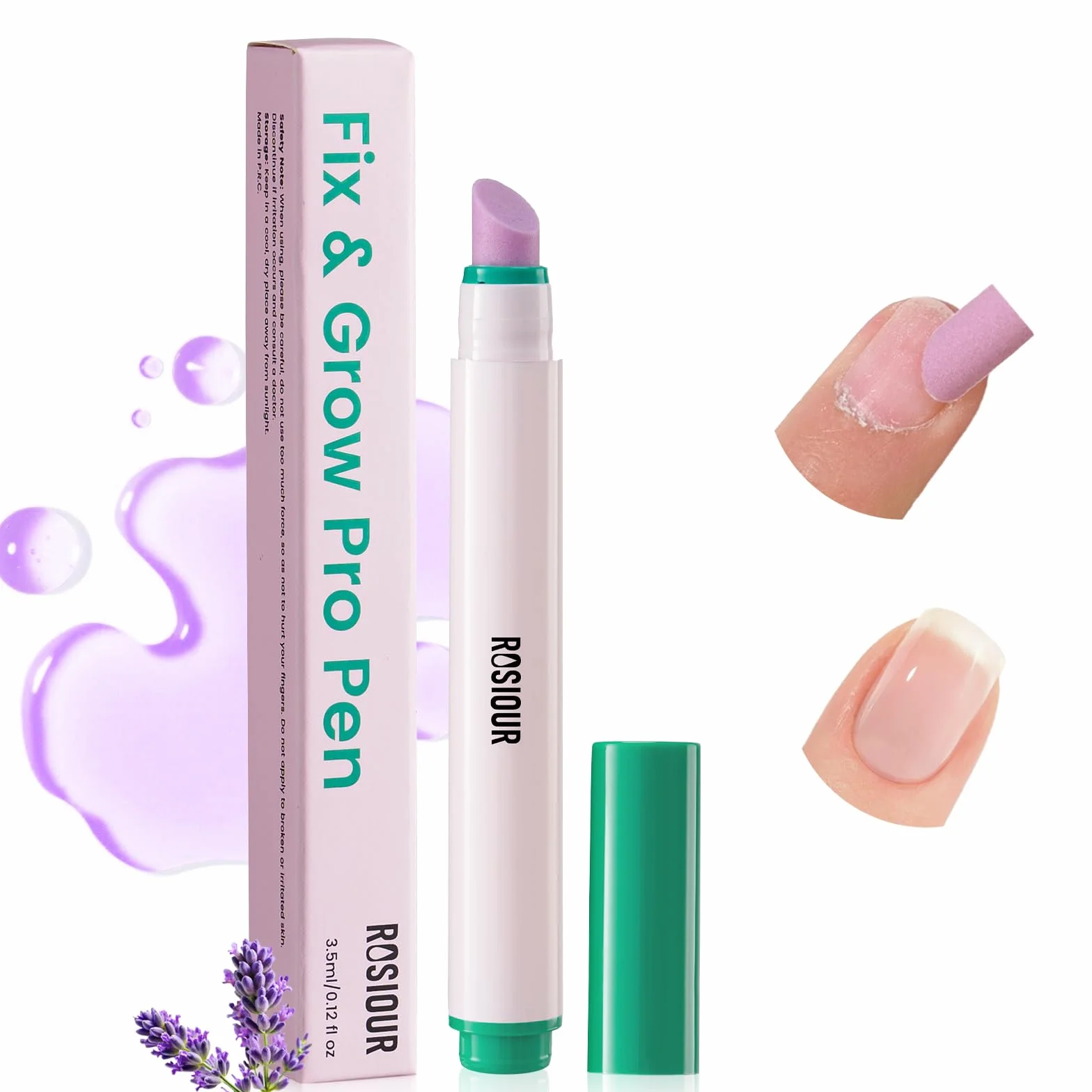 Huile Cuticules Ongles Stylo Céramique 3-en-1 Pousse Cuticule Remover Nail Care Pen