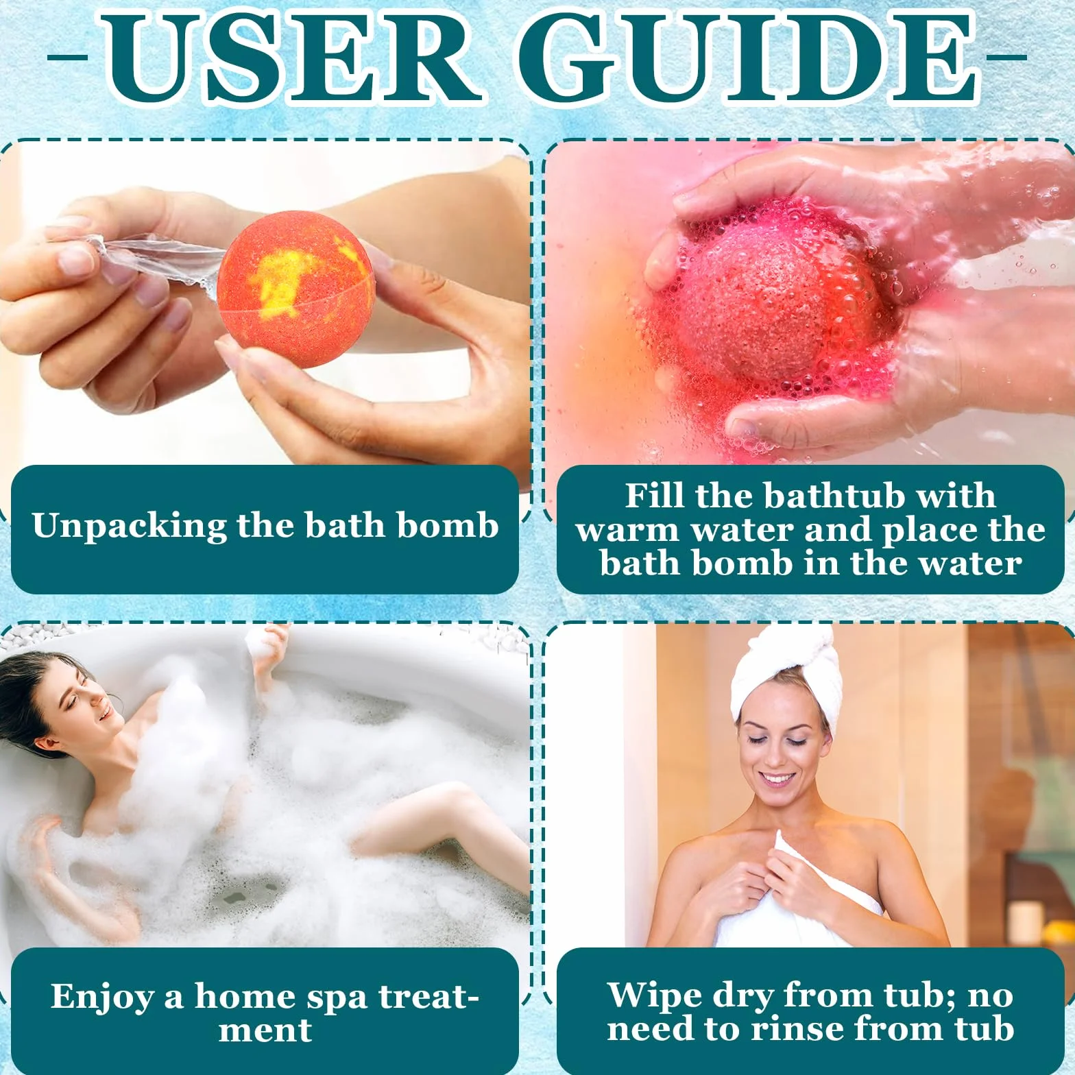 MOYKSRR Bombes de Bain Lot de 16 Coffret Cadeau Boules de Bain Moussantes Biologiques et Naturelles