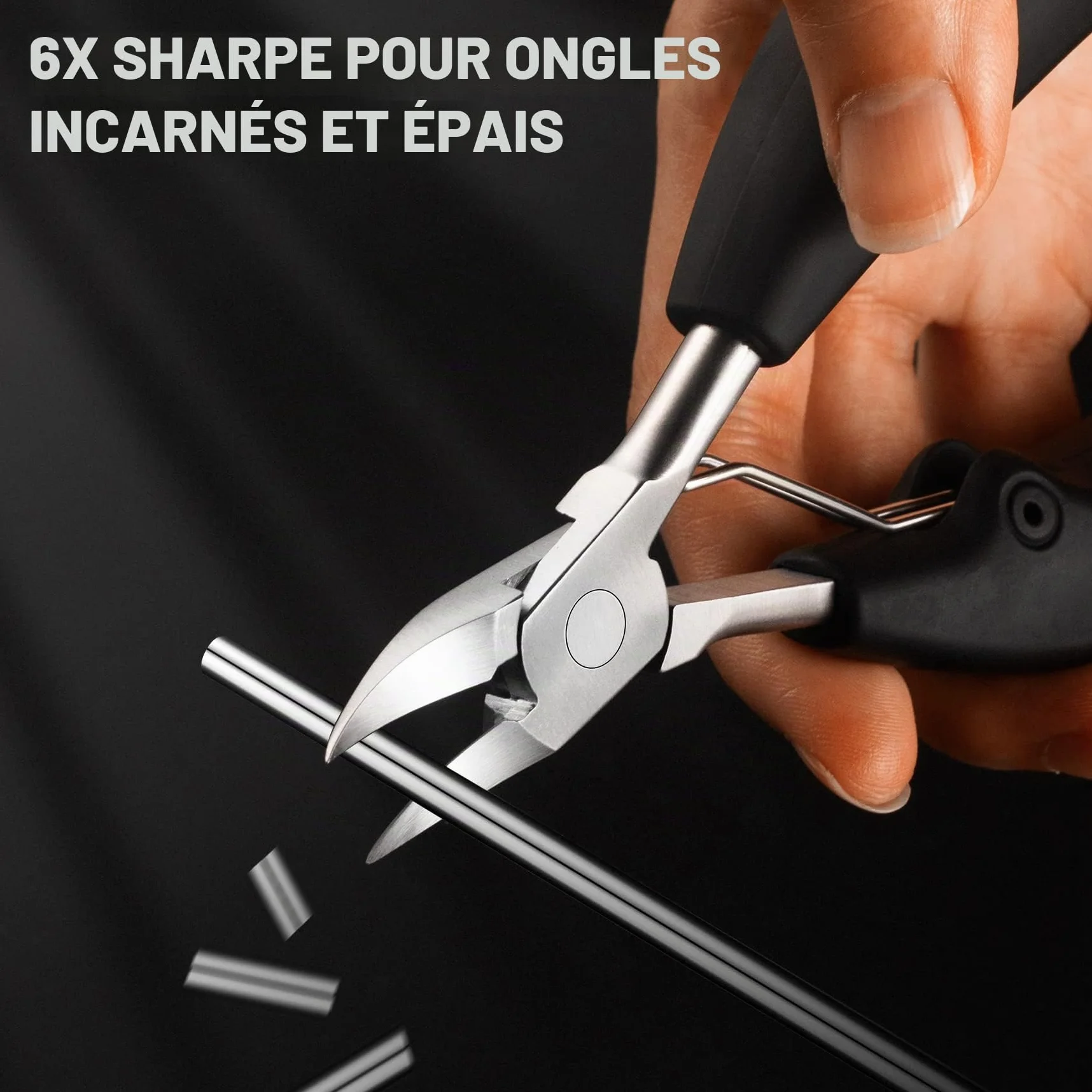 BEZOX Précision Coupe ongles Tondeuse Ongles épais Incarnés Grip souple