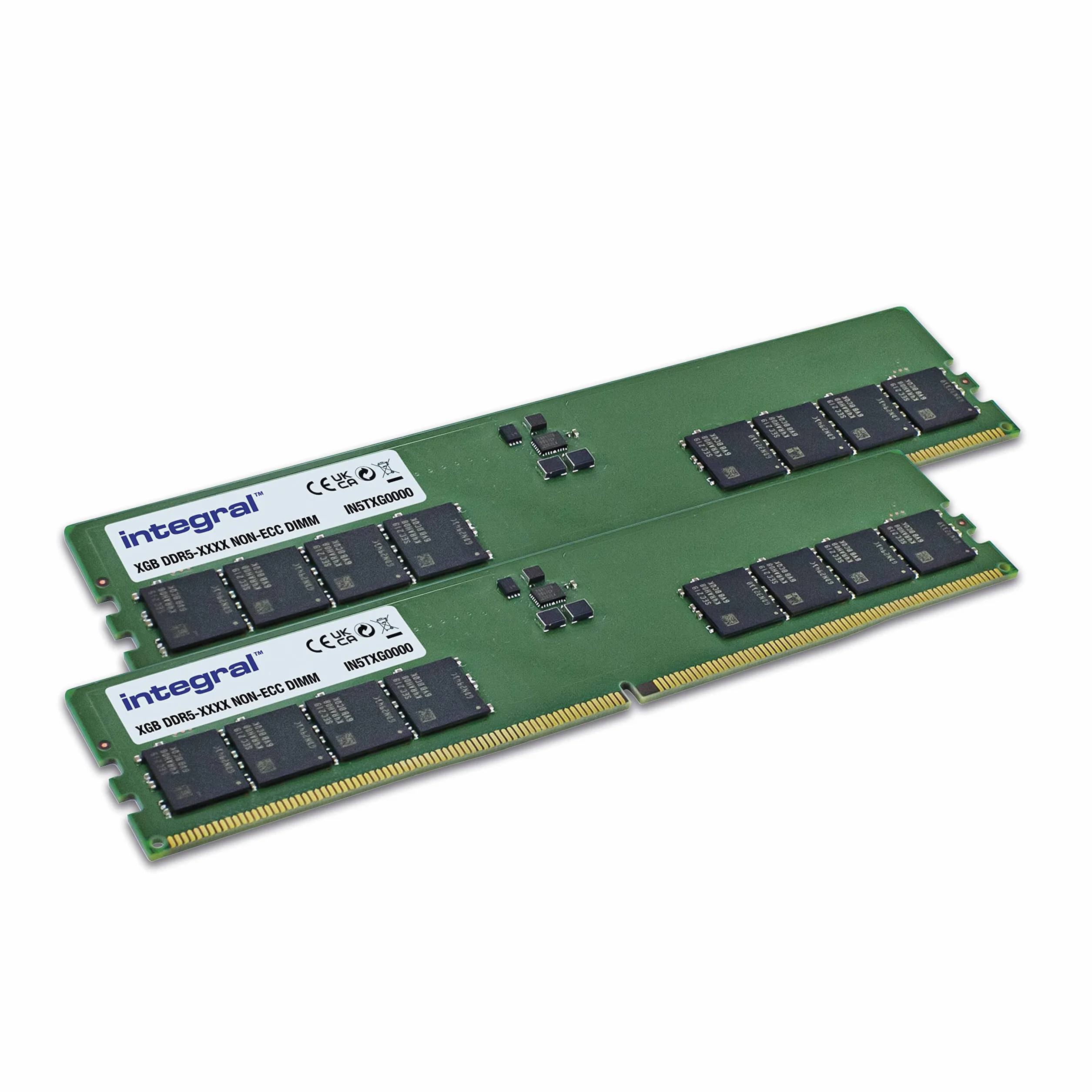 Integral 16GB Kit (2x8GB) DDR5 RAM 4800MHz DIMM Module de mémoire PC de Bureau