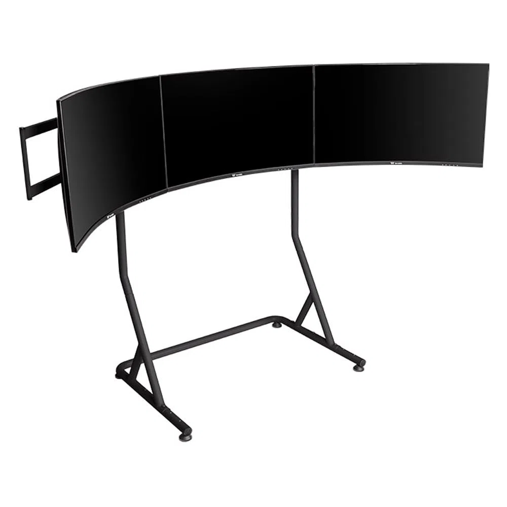 Thermaltake Triple Racing Monitor Stand Pro | pour 3 moniteurs 32″ incurvés / 34″ Plats | Structure en Acier thermolaqué | Hauteur réglable (920–1120 mm) | Charge 20 kg par écran | VESA 75–400 | Noir