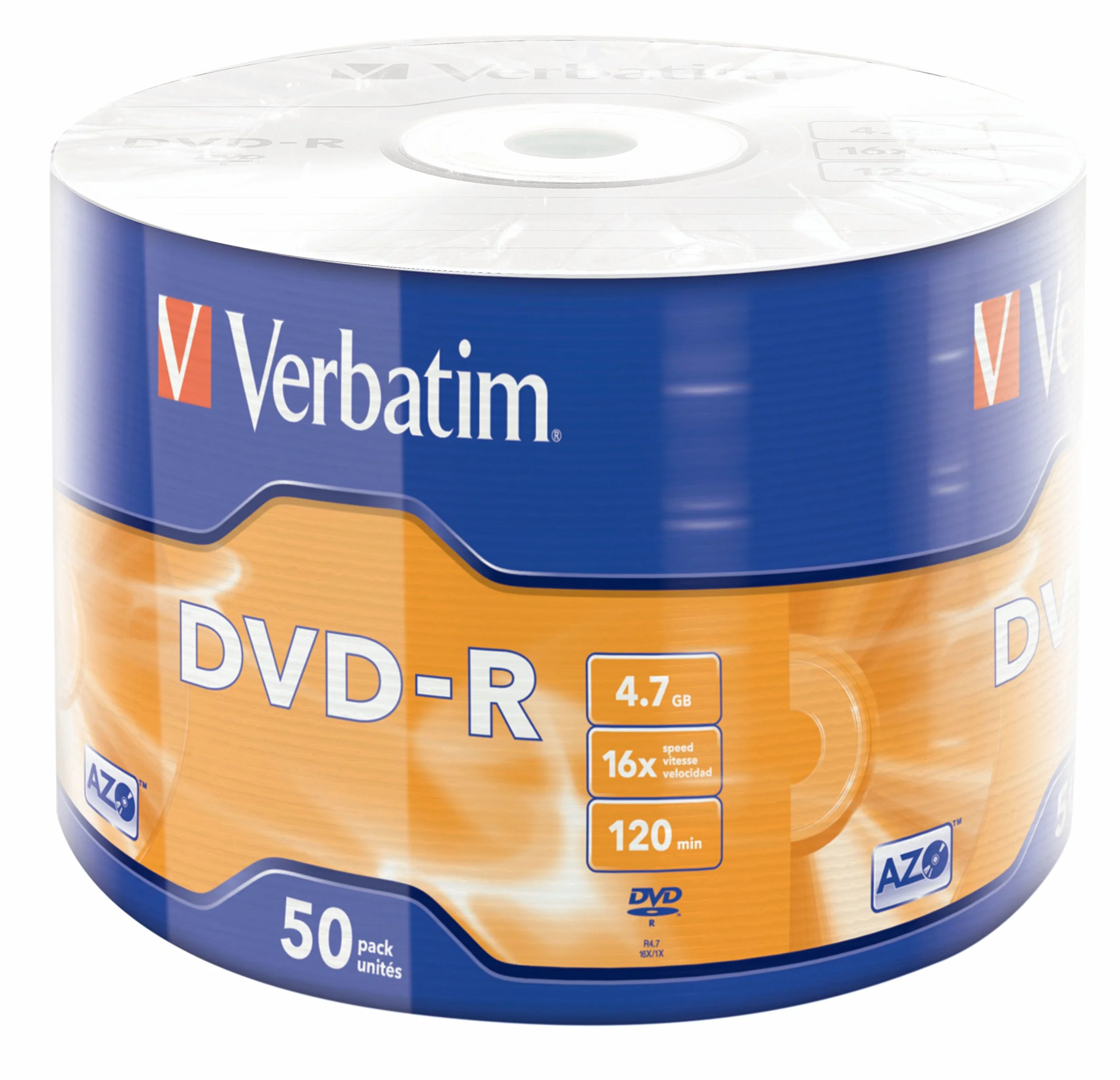 Verbatim DVD-R 4,7 Go 16x 50er Spindle Argent