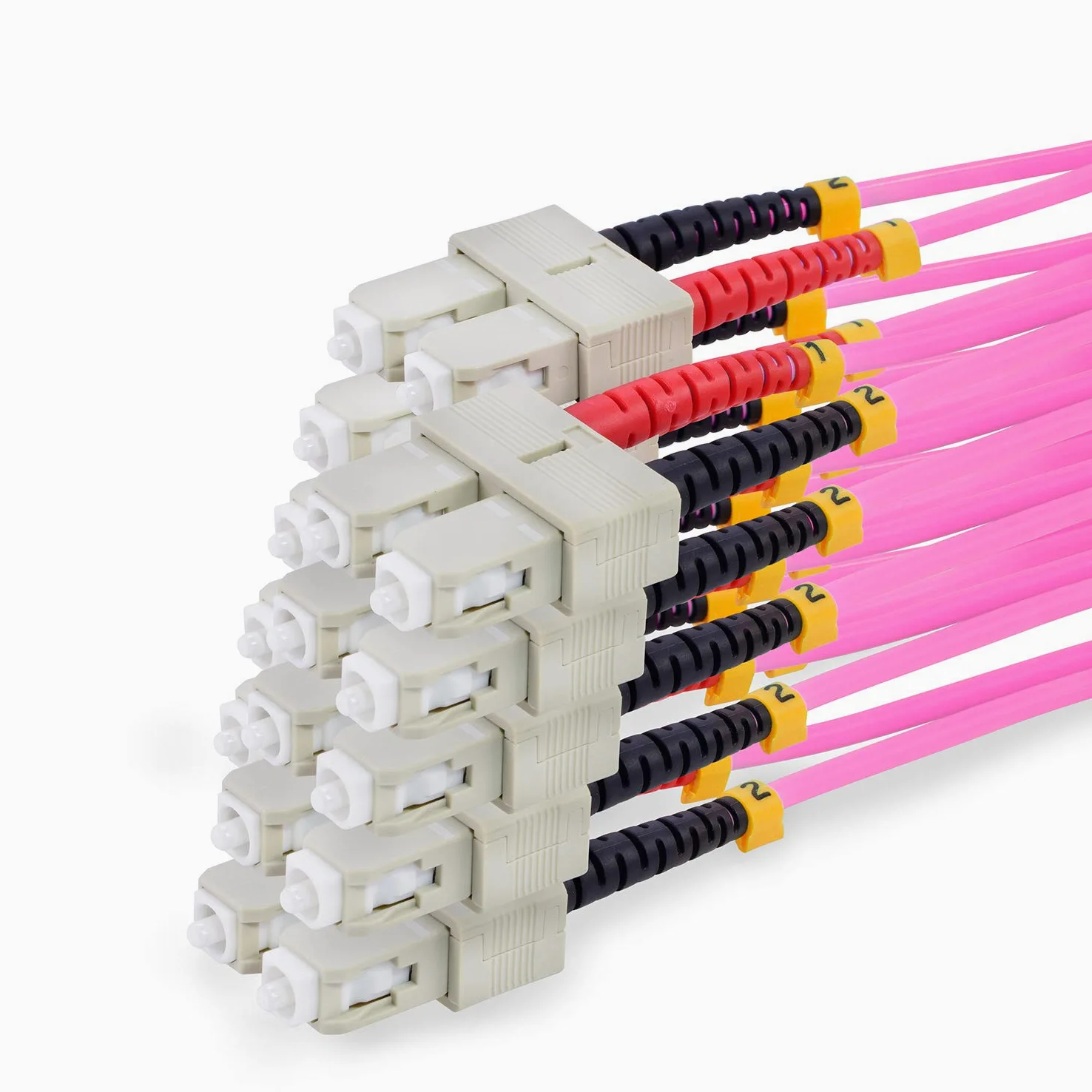 5 Pieces 15m Câble Fibre Optique OM4 SC/SC - Duplex Multimode 50/125µm