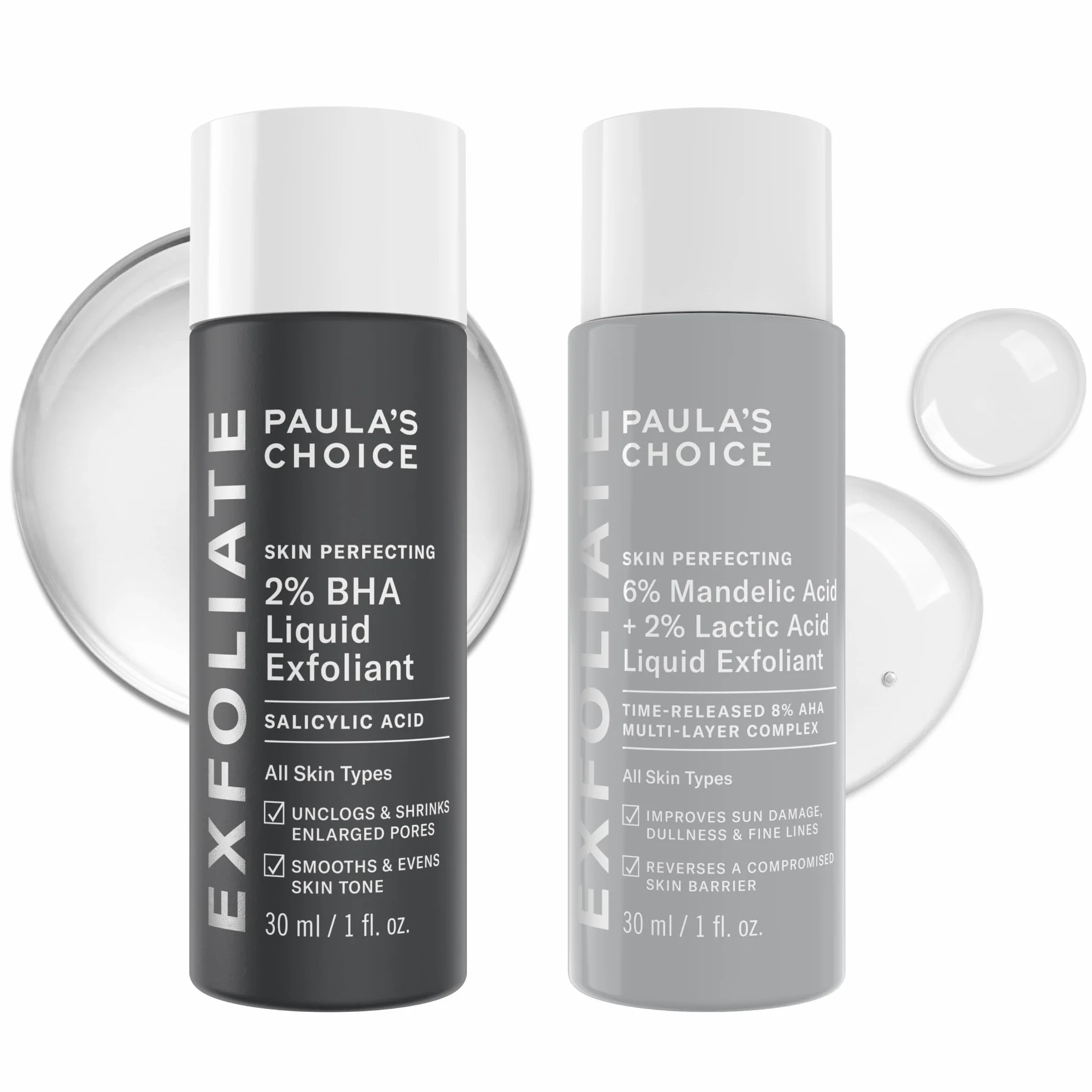 Paula's Choice Kit D'Exfoliants - AHA & BHA Exfoliant Liquide pour une Peau Plus Éclatante