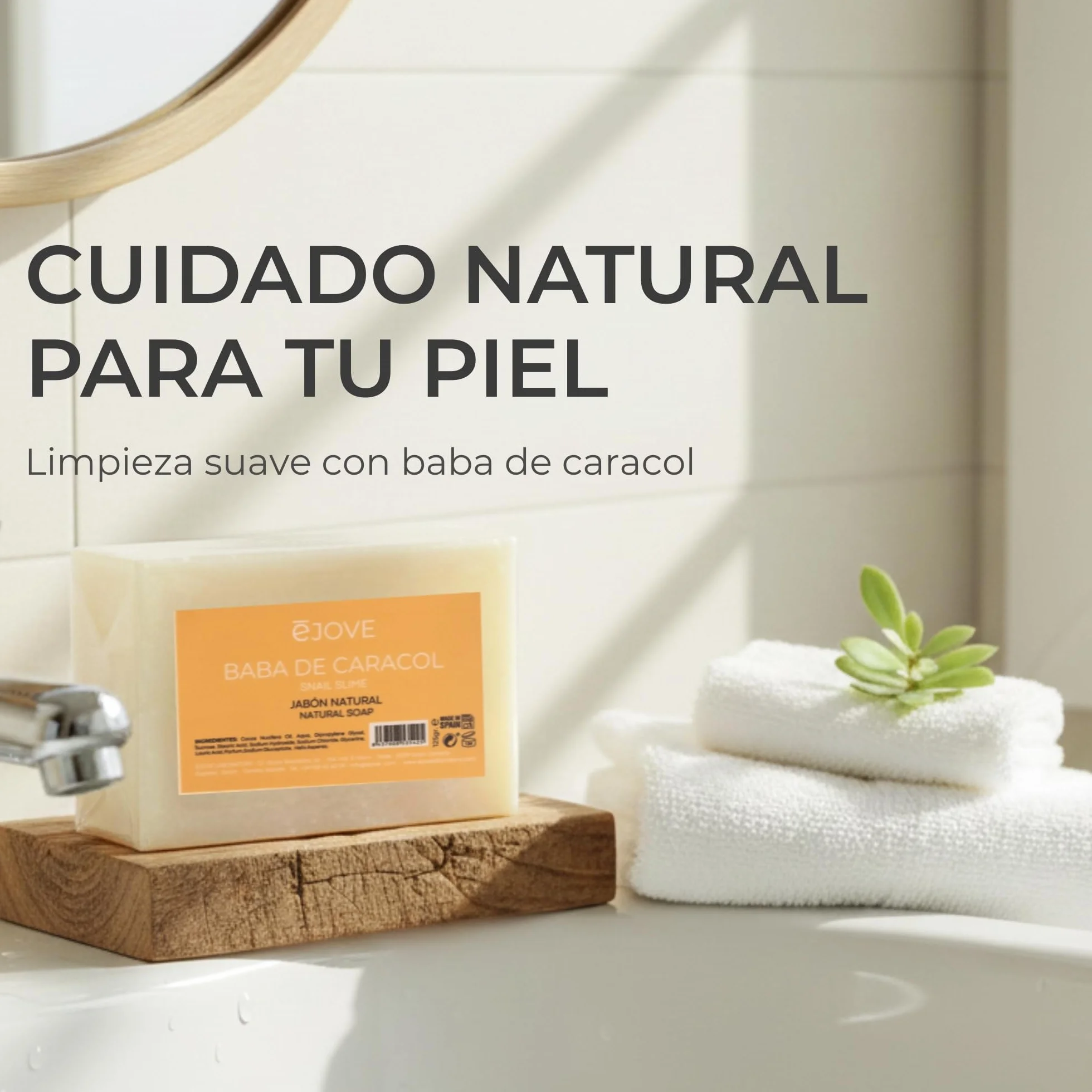 Ejove Savon Facial Nettoyant à la Bave d'Escargot 125g Éclaircissement Peau Anti-acné Hydratation