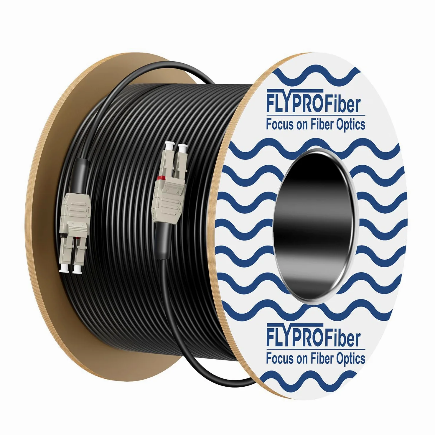 OM3 Câble fibre optique 50 m LC vers LC extérieur Options de longueur : 5 m à 200 m, 10 Go Multimode Duplex LC-LC 50/125um Câble fibre optique LSZH-50 m