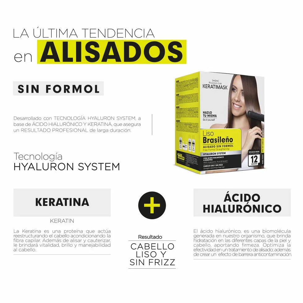 Kit de lissage brésilien Keratimask Be Natural, lot de 3 x 380 g