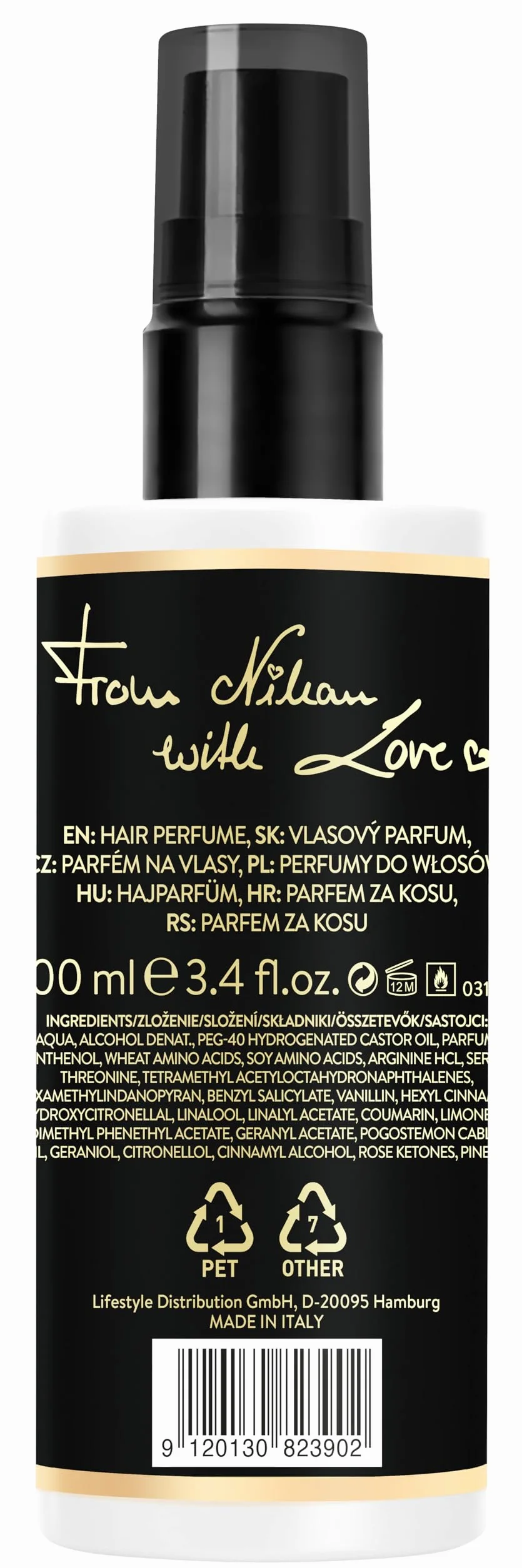 NIHAN Black Parfum pour cheveux 100 ml