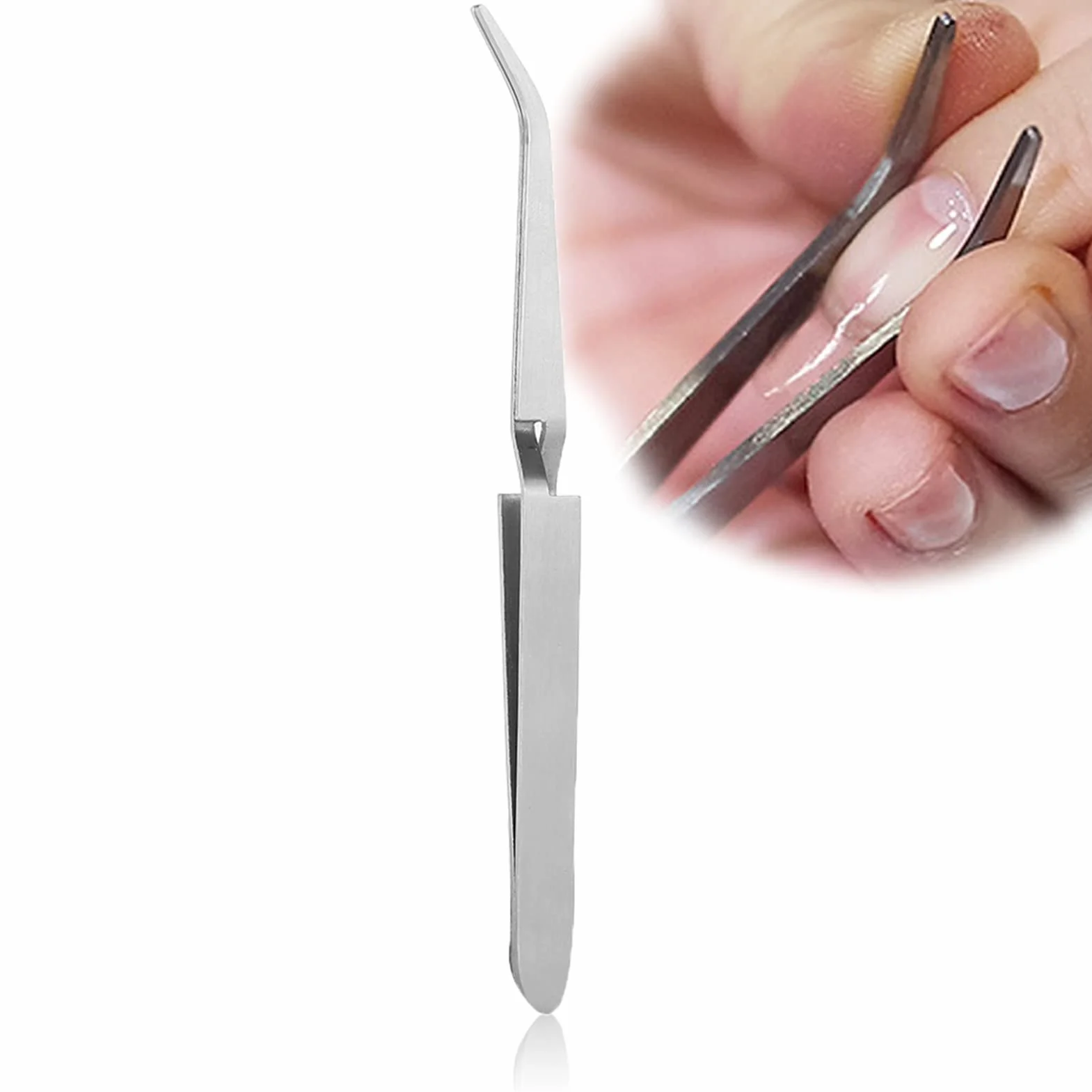 Pince à Pincher Classique en Acier Inox pour Ongles, Outil Nail Art Manucure Pédicure