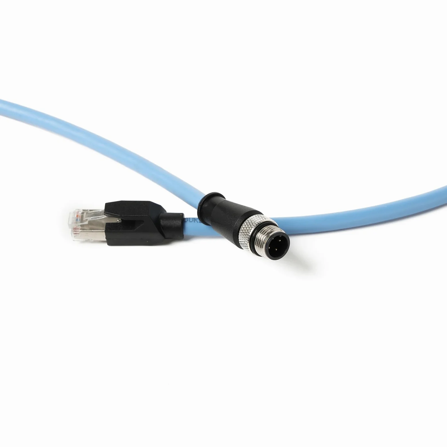 Câble industriel M12 4 broches mâle D code vers RJ45 High Flex Cat6 blindé étanche Ethernet haute vitesse de transfert de données POE PROFINET/EtherNet