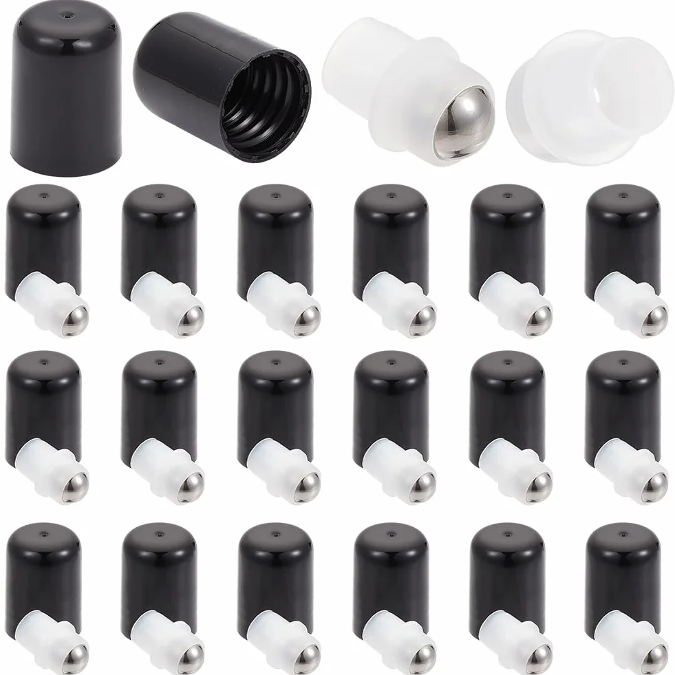 GORGECRAFT 24 kit D'Embouts à Bille pour Flacons D'Huiles Essentielles 9mm Acier Inoxydable