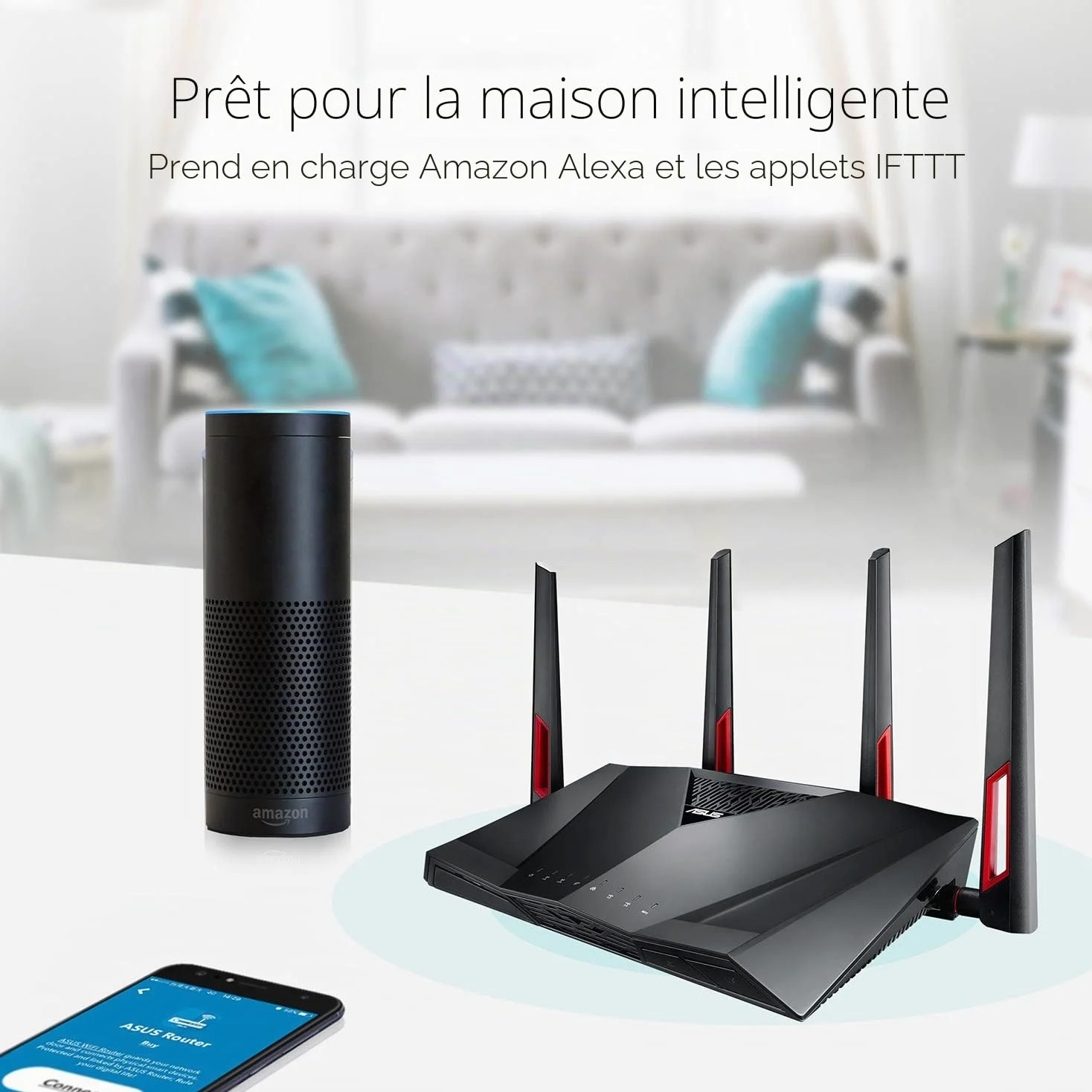 ASUS RT-AC88U - Routeur gaming Gigabit double bande Wi-Fi-AC3100 avec MU-MIMO, AiProtection par TrendMicro pour sécuriser votre réseau, technologie AiMesh et l'accélérateur de jeux WTFast