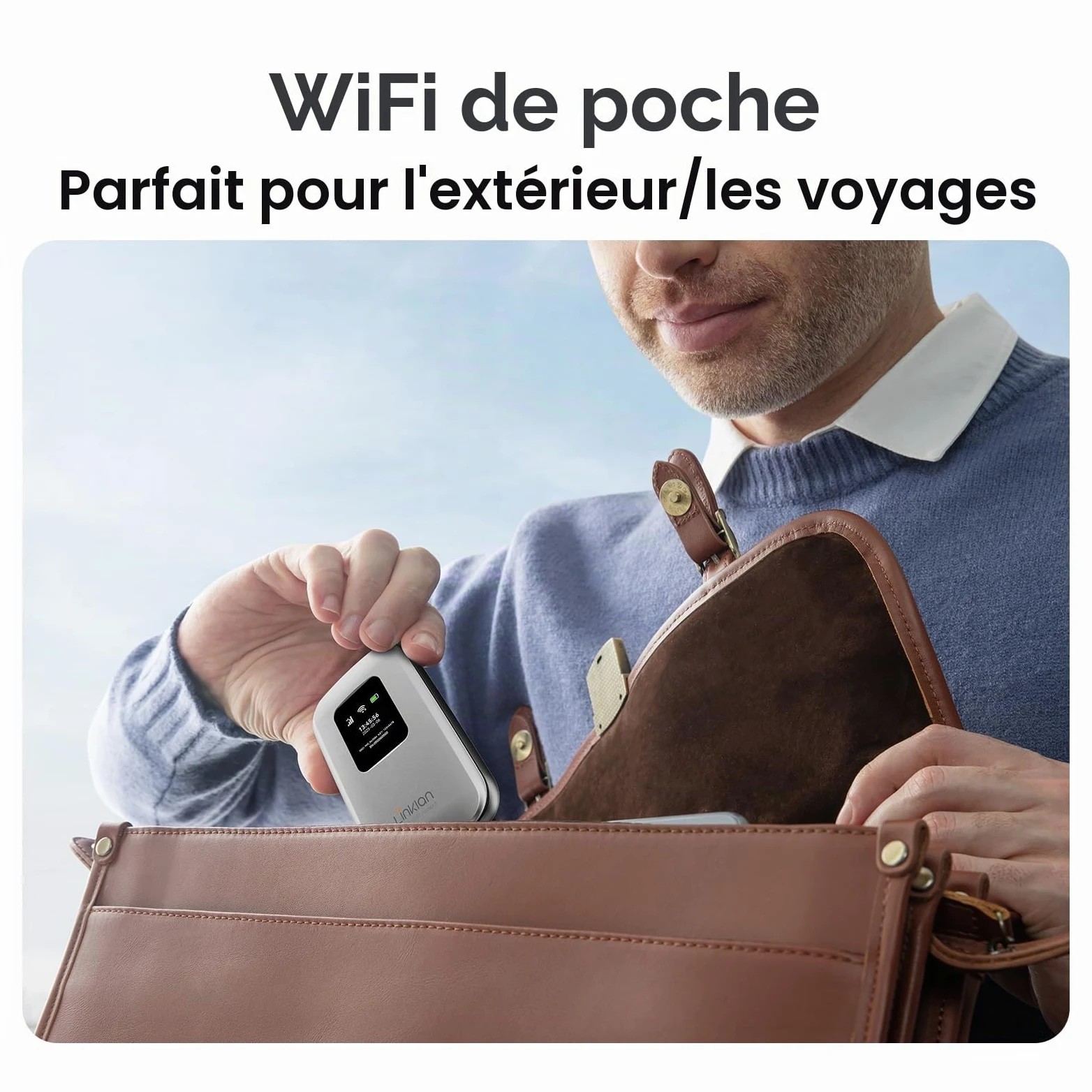 Hotspot mobile portable - eSIM Global WiFi Hotspot, aucune carte SIM/contrat nécessaire, 16 appareils, plus de 180 pays, routeur sans fil compact pour les voyages internationaux et d'affaires 【15